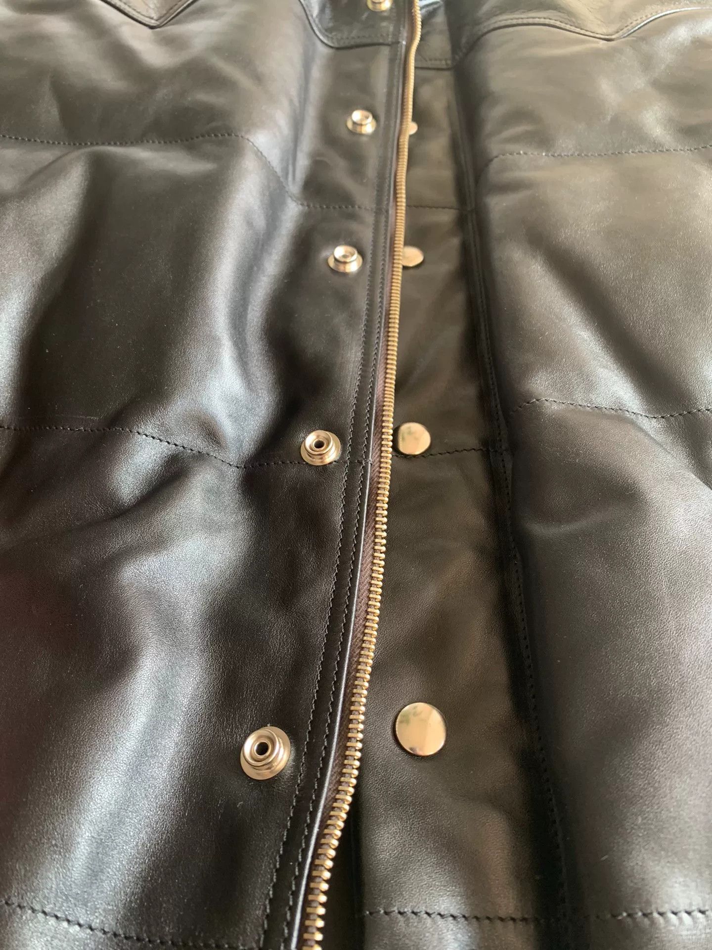DOUBLE HELIX vintage black leather puffer jacket Size US XXL / EU 58 / 5 - 8 Thumbnail