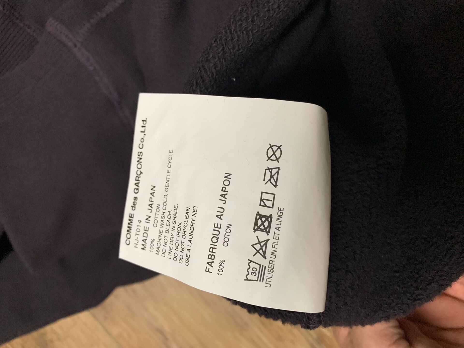 Comme des Garcons cdg homme black purple hoodie sweatshirt Size US L / EU 52-54 / 3 - 9 Thumbnail