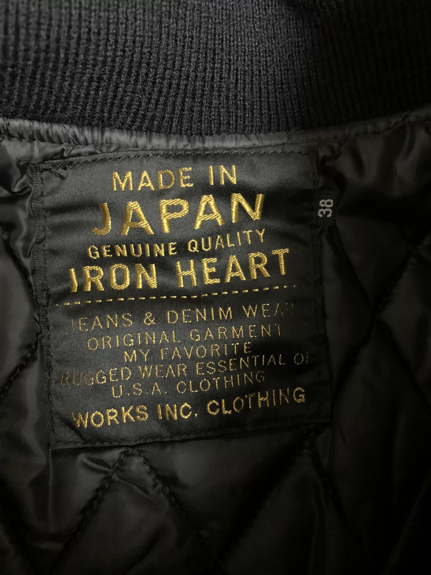 Iron Heart black wool baseball jacket by iron heart Size US M / EU 48-50 / 2 - 2 Thumbnail