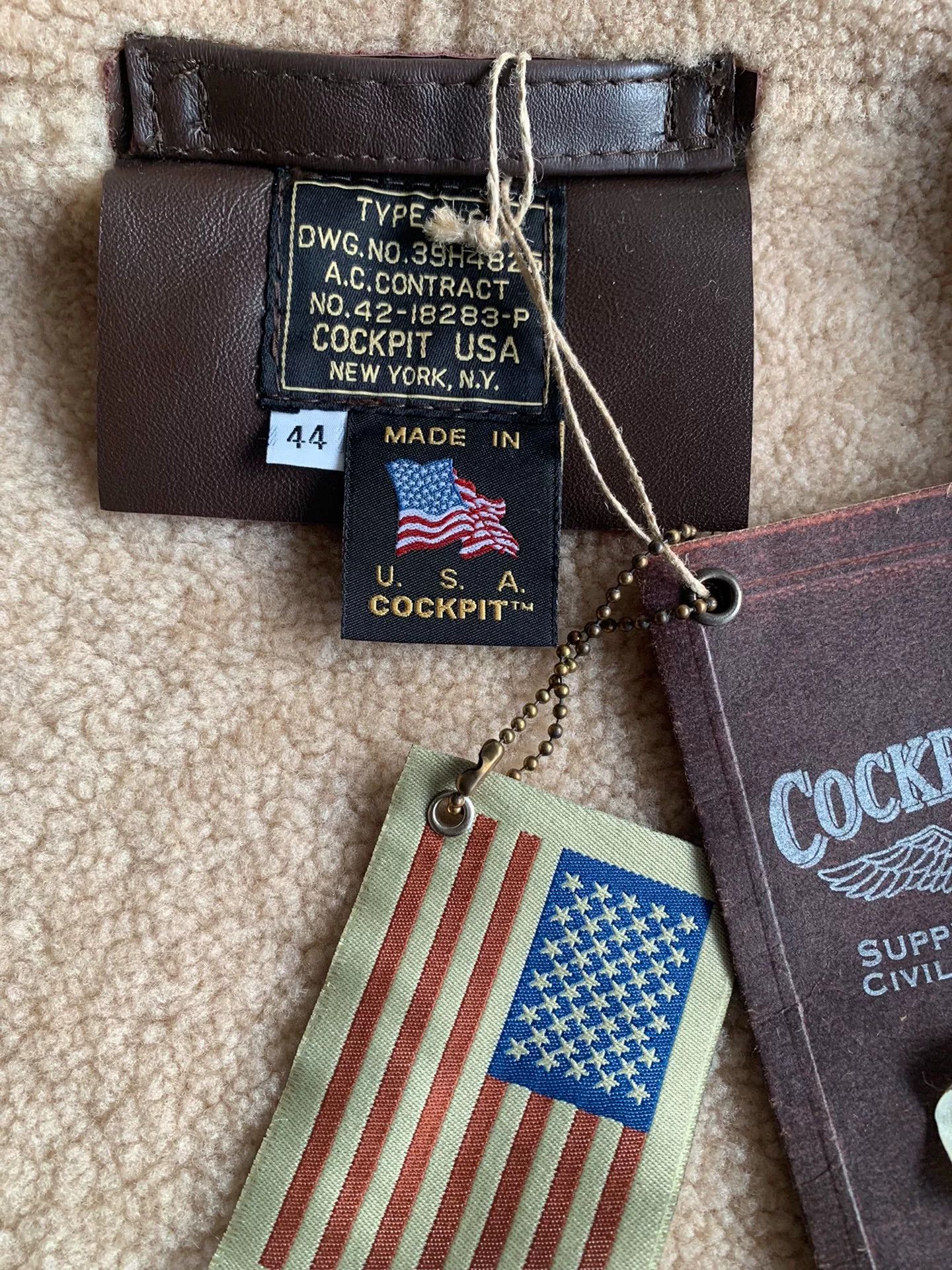 Cockpit USA Cockpit USA B-6 Shearling Flight Jacket Size US L / EU 52-54 / 3 - 4 Thumbnail