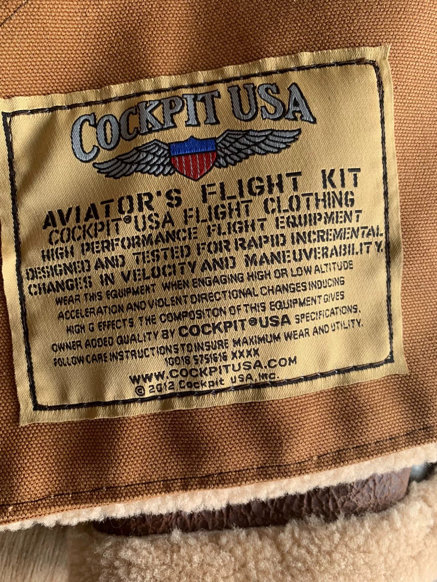 Cockpit USA Cockpit USA B-6 Shearling Flight Jacket Size US L / EU 52-54 / 3 - 6 Thumbnail