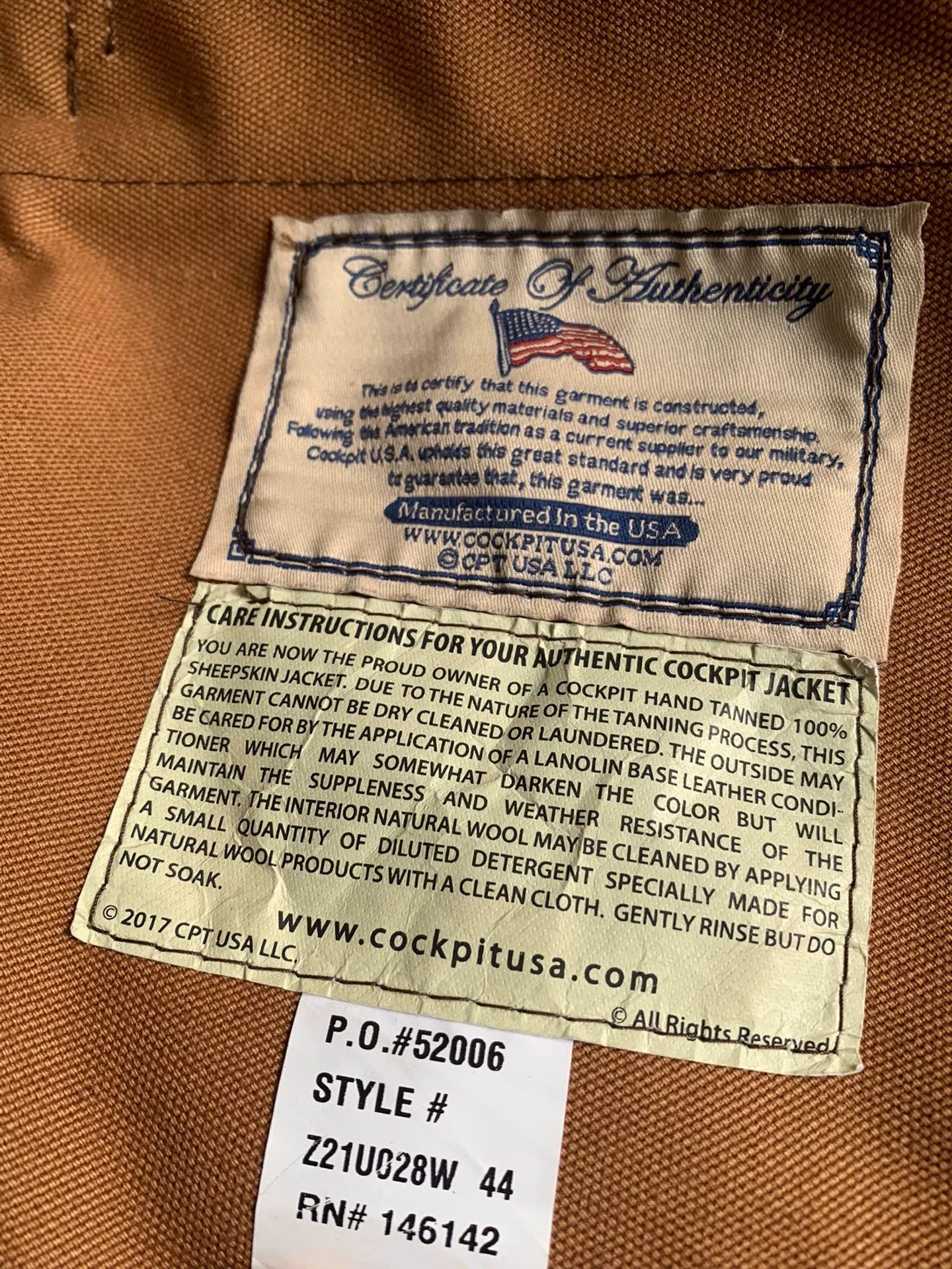Cockpit USA Cockpit USA B-6 Shearling Flight Jacket Size US L / EU 52-54 / 3 - 5 Thumbnail