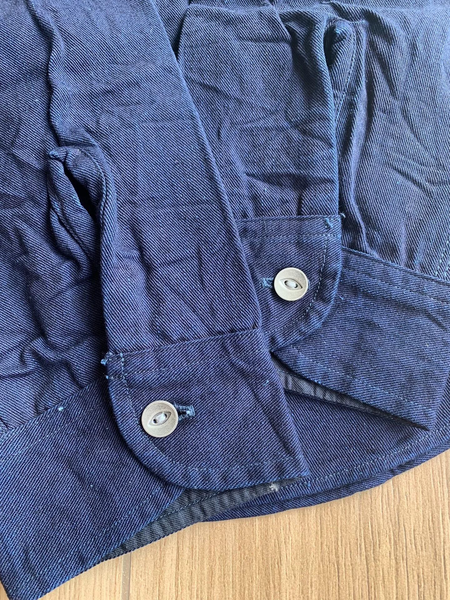 Samurai Jeans navy blue samurai jeans work shirt Size US XXL / EU 58 / 5 - 4 Thumbnail