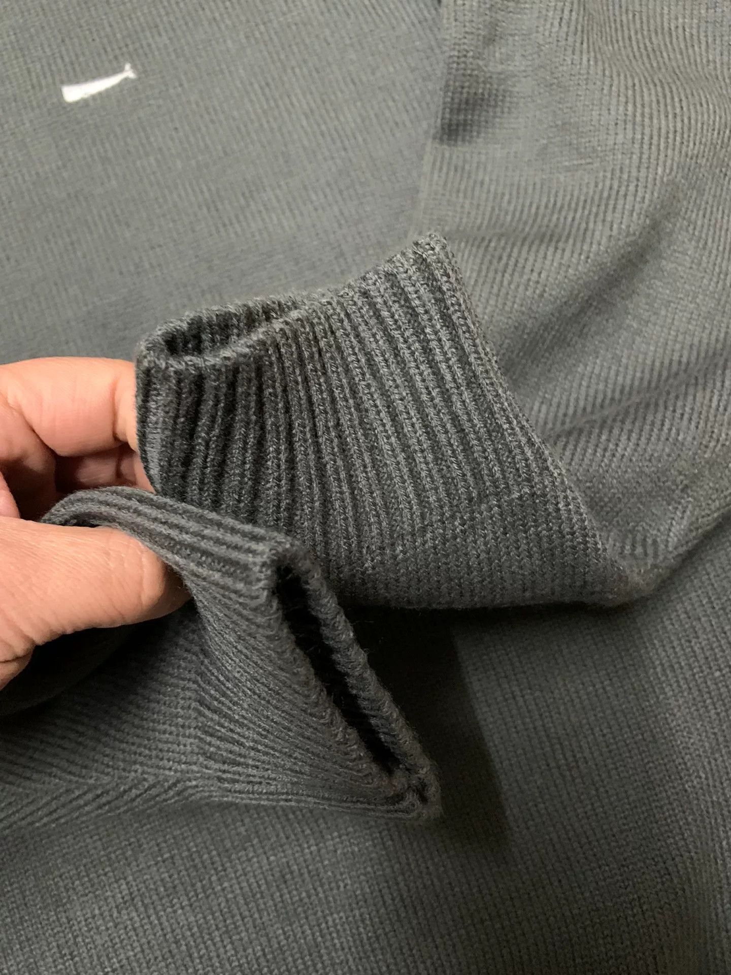 Descendant gray strand mock neck knitted sweater for men Size US M / EU 48-50 / 2 - 7 Thumbnail