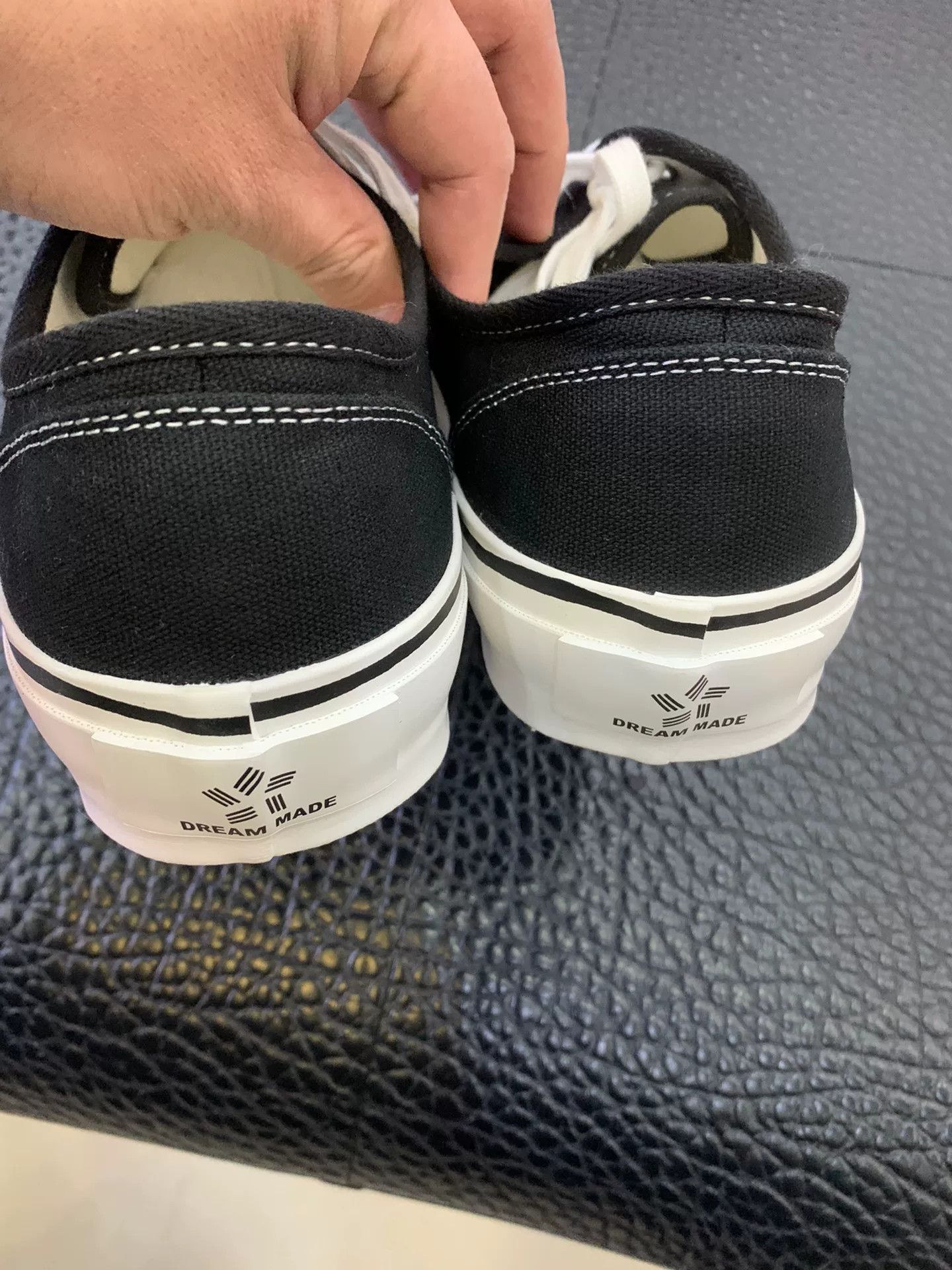 KIRA black low-top canvas sneakers for casual wear Size US 11 / EU 44 - 3 Thumbnail