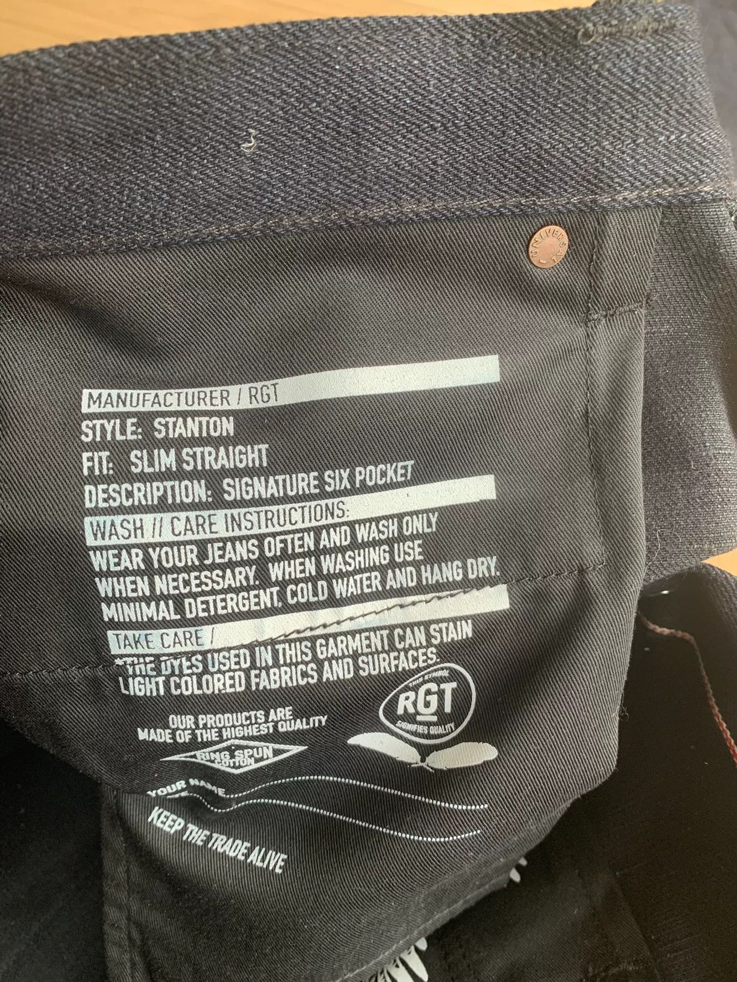 Rogue Territory heavy weight black denim straight leg pants Size US 34 / EU 50 - 7 Thumbnail