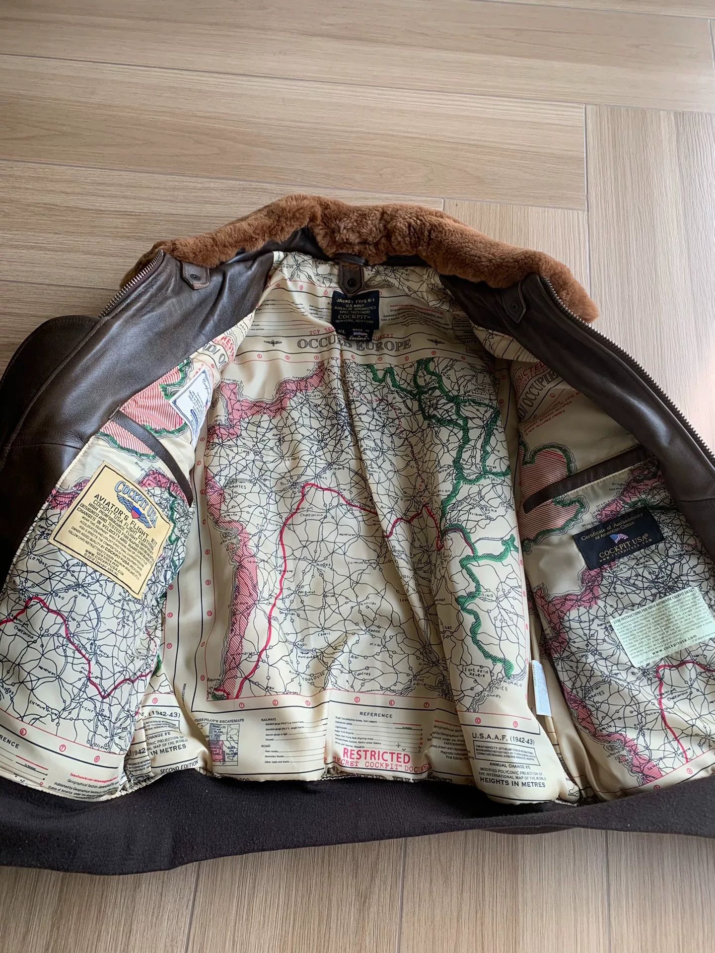 Cockpit USA Cockpit USA G1 Vintage Shearling Flight Jacket Size US XL / EU 56 / 4 - 3 Thumbnail