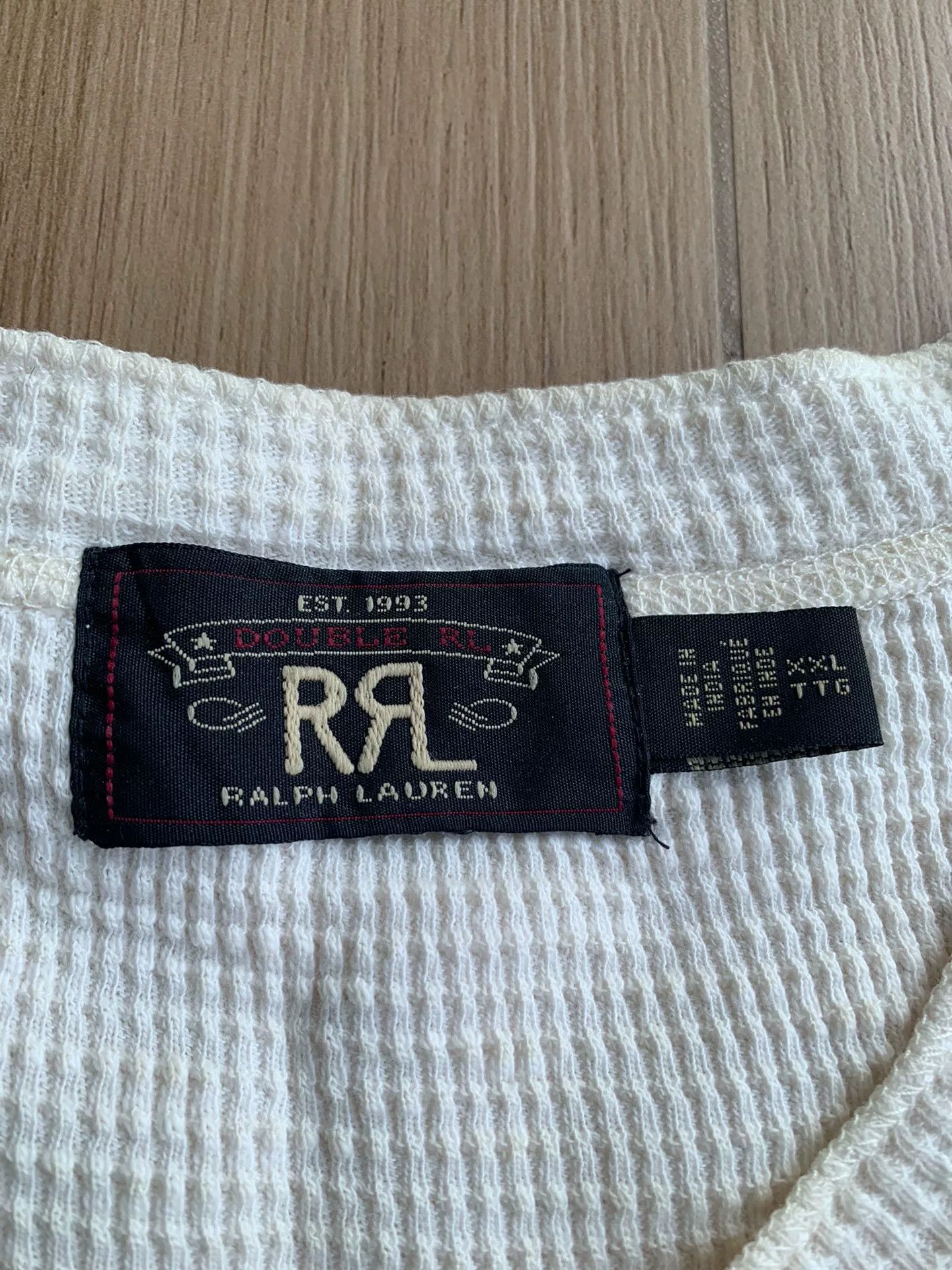 RRL Ralph Lauren rrl waffle henley short sleeve t-shirt Size US XXL / EU 58 / 5 - 2 Thumbnail