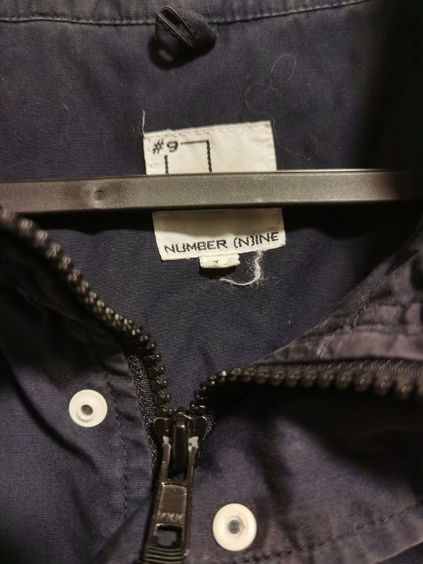 Number (N)ine vintage number nine short sleeve hooded shirt Size US L / EU 52-54 / 3 - 5 Thumbnail