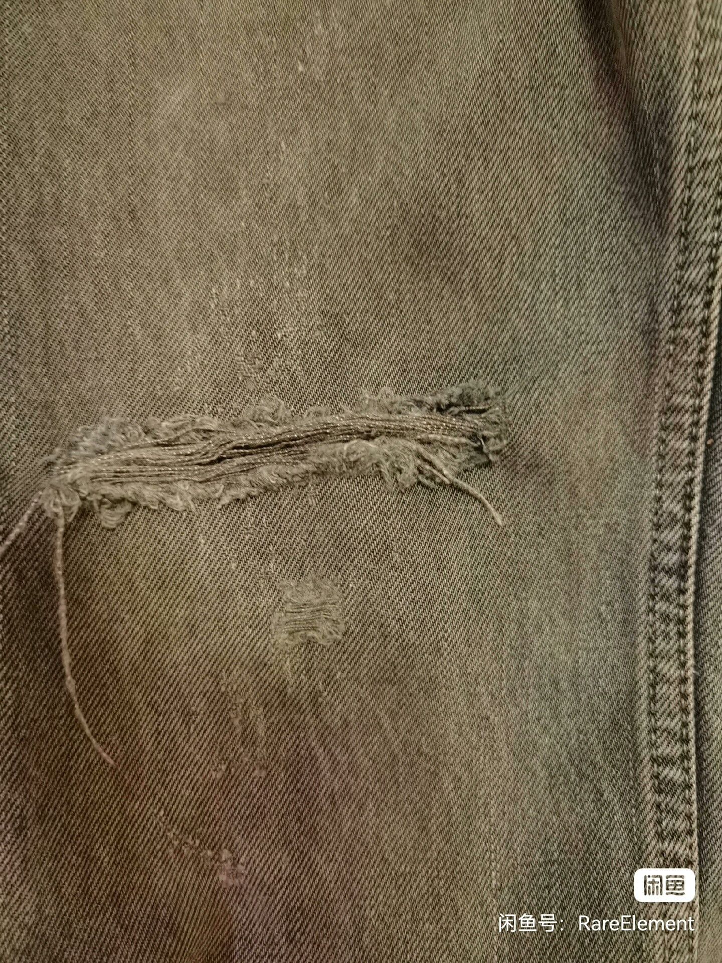 Number (N)ine Playboi Carti Distressed Black Denim Pants Size US 30 / EU 46 - 8 Thumbnail