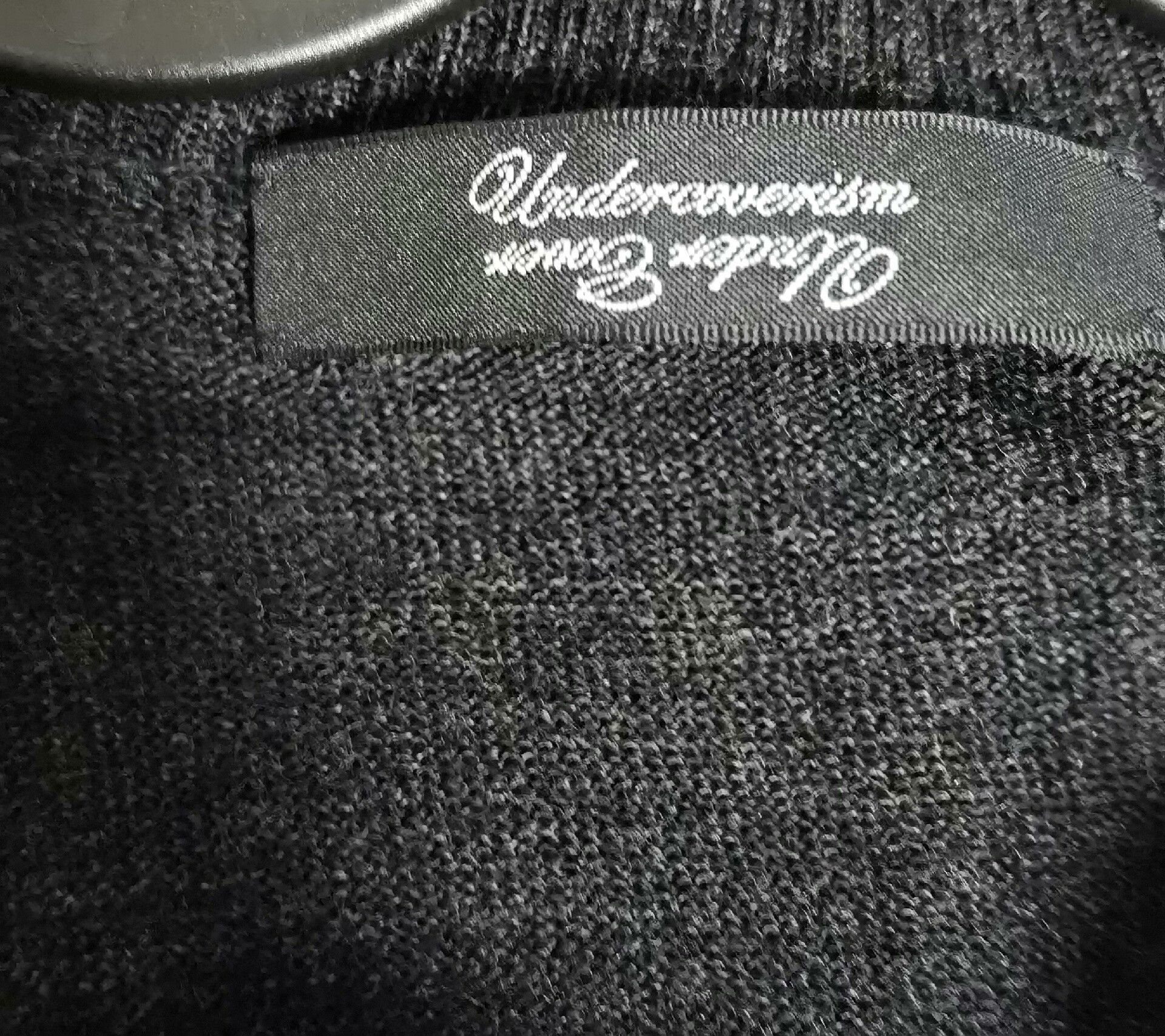 Undercover black v-neck knit sweater with logo Size US M / EU 48-50 / 2 - 6 Thumbnail