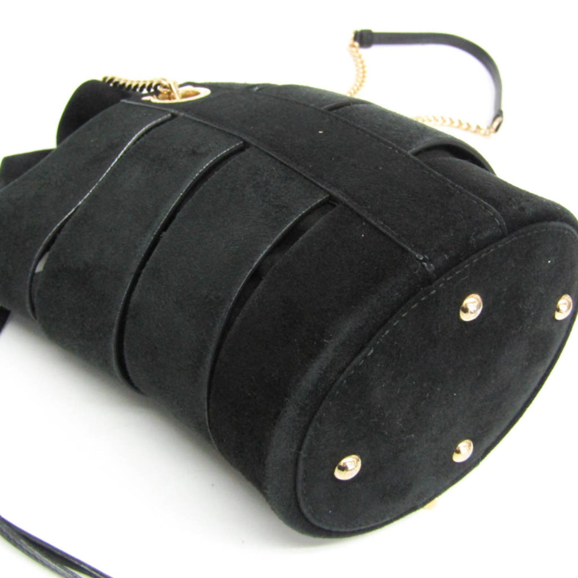 Salvatore Ferragamo Salvatore Ferragamo Gancini GE-21 F468 Women's Leather Shoulder Bag Black Size ONE SIZE - 6 Thumbnail