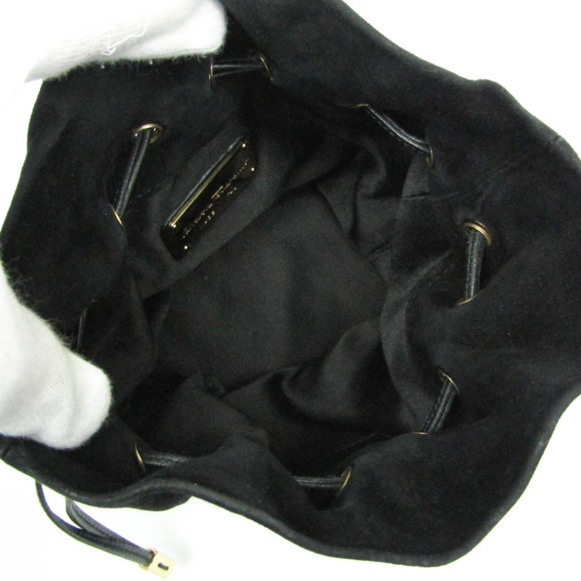 Salvatore Ferragamo Salvatore Ferragamo Gancini GE-21 F468 Women's Leather Shoulder Bag Black Size ONE SIZE - 5 Thumbnail