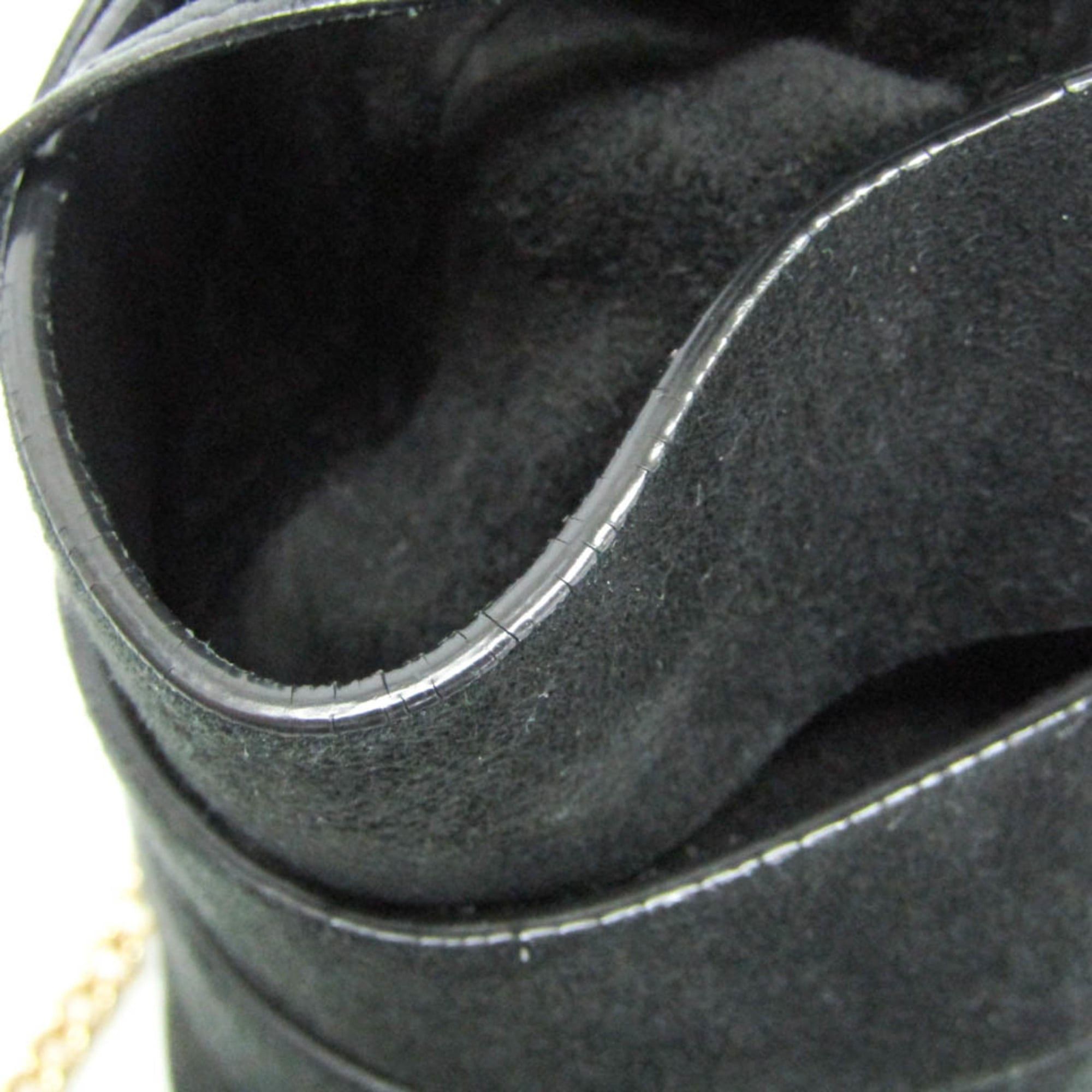 Salvatore Ferragamo Salvatore Ferragamo Gancini GE-21 F468 Women's Leather Shoulder Bag Black Size ONE SIZE - 8 Thumbnail