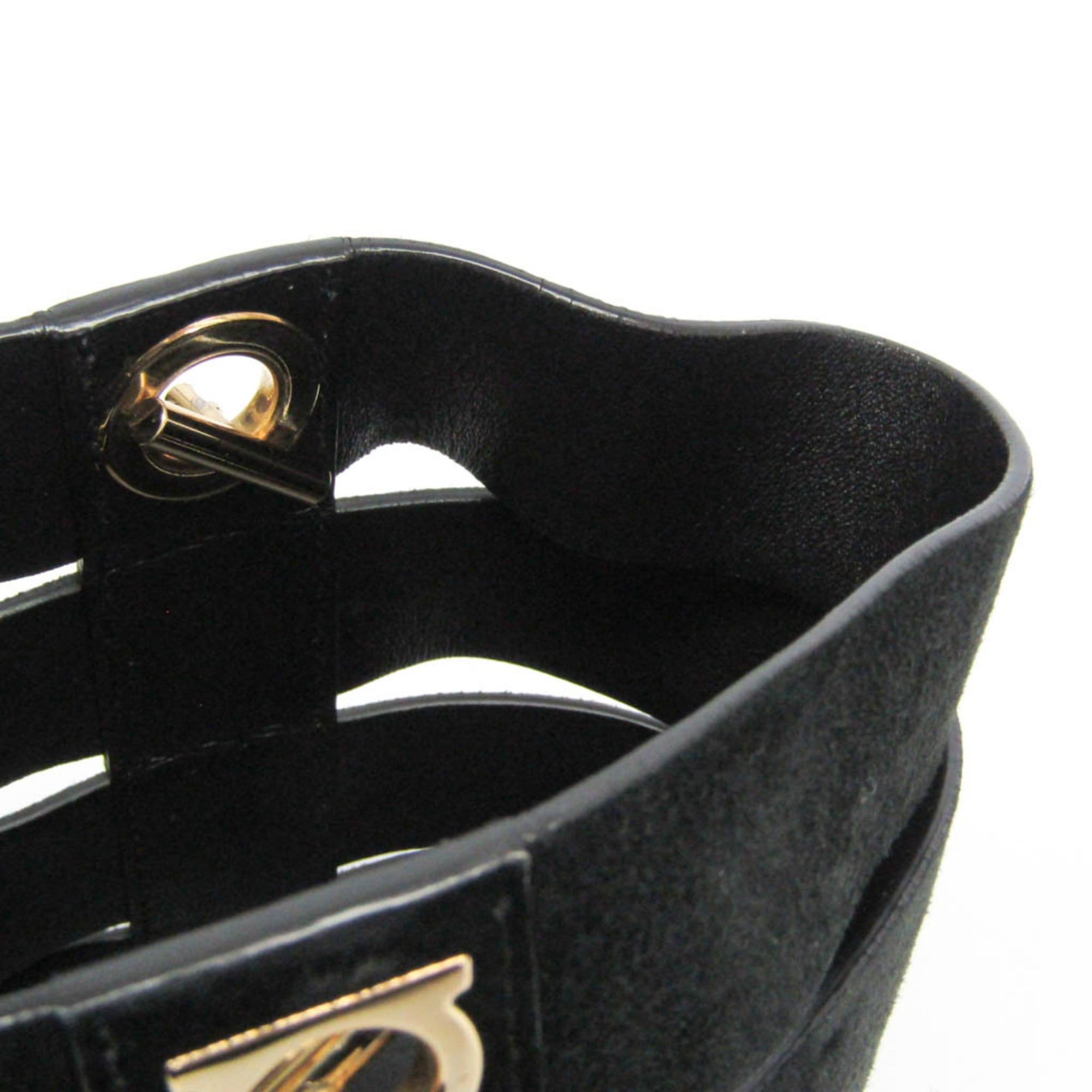 Salvatore Ferragamo Salvatore Ferragamo Gancini GE-21 F468 Women's Leather Shoulder Bag Black Size ONE SIZE - 14 Thumbnail