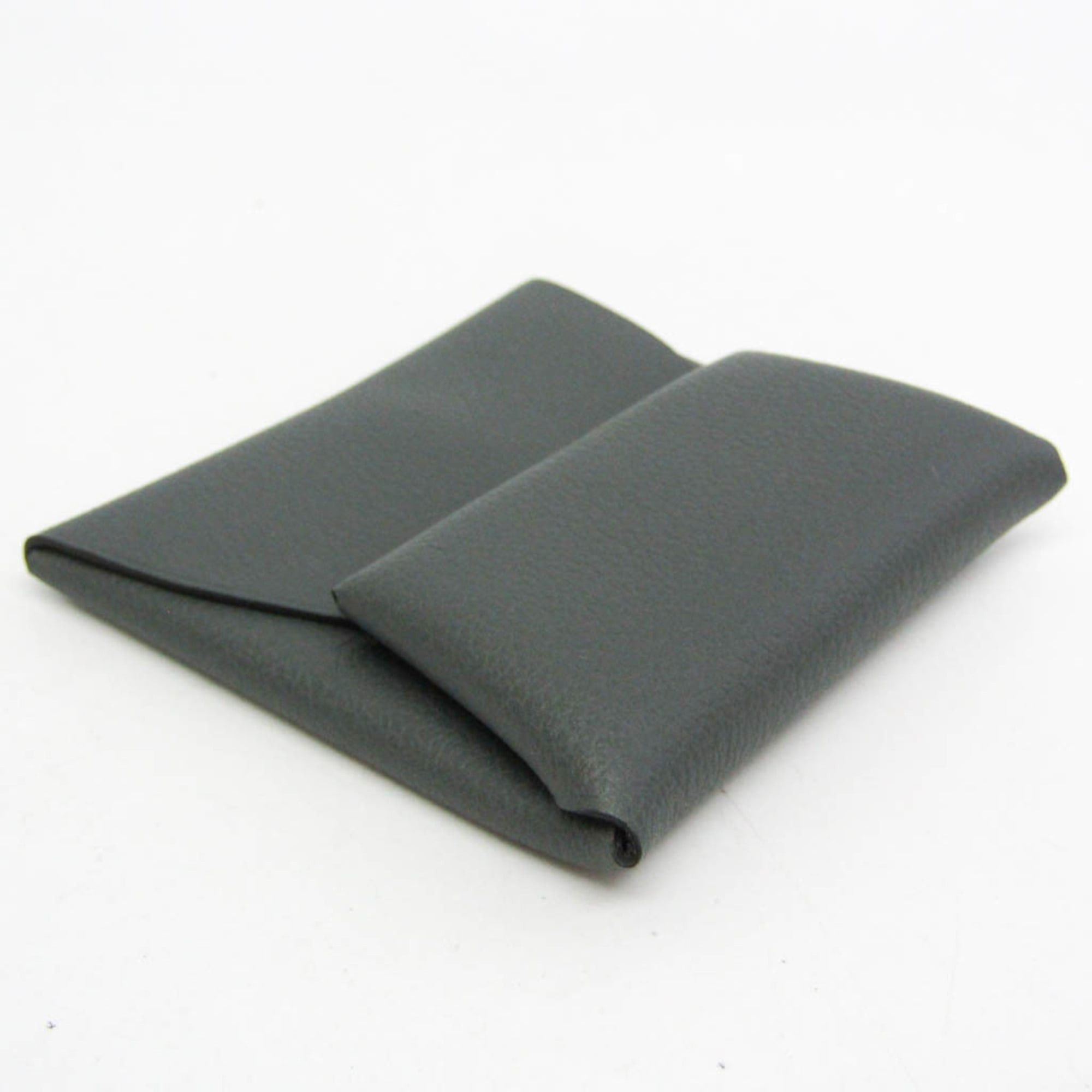 Hermes Hermes Bastia Men,Women Evercolor Leather Coin Purse/coin Case Gray Size ONE SIZE - 8 Thumbnail