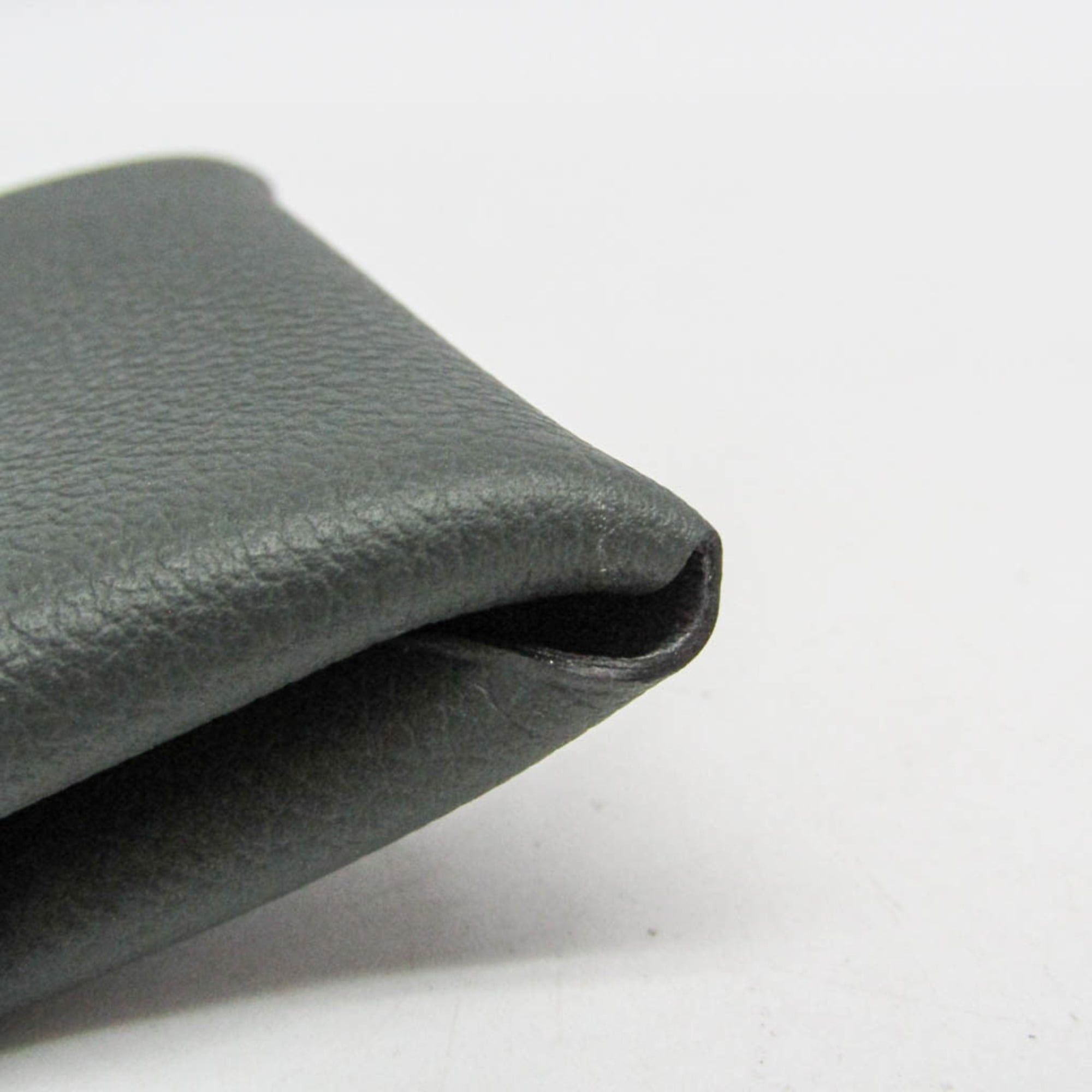 Hermes Hermes Bastia Men,Women Evercolor Leather Coin Purse/coin Case Gray Size ONE SIZE - 5 Thumbnail