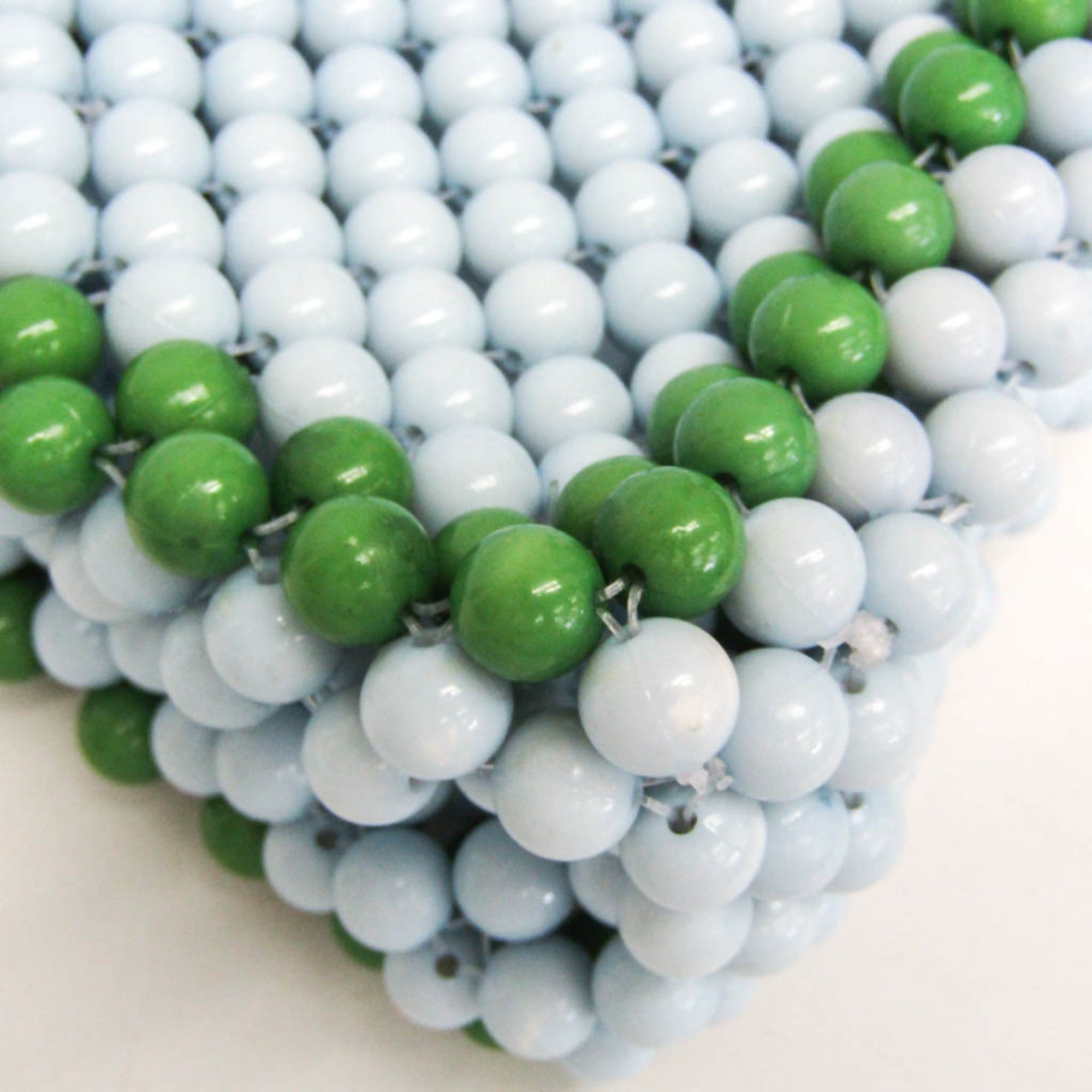 Kate Spade Kate Spade X Target Colorblock Beaded Crossbody Bag Women's Plastic Handbag,Shoulder Bag Green,Light Blue Size ONE SIZE - 4 Thumbnail