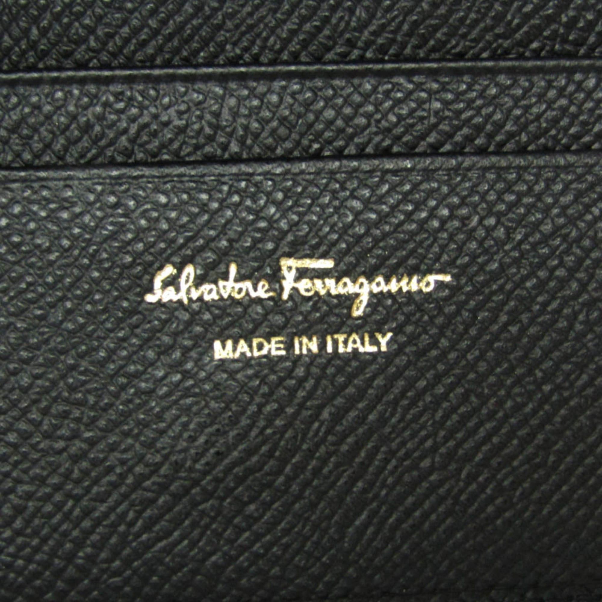 Salvatore Ferragamo Salvatore Ferragamo Gancini DP-22 C877 Women's Leather Middle Wallet (bi-fold) Black Size ONE SIZE - 12 Thumbnail