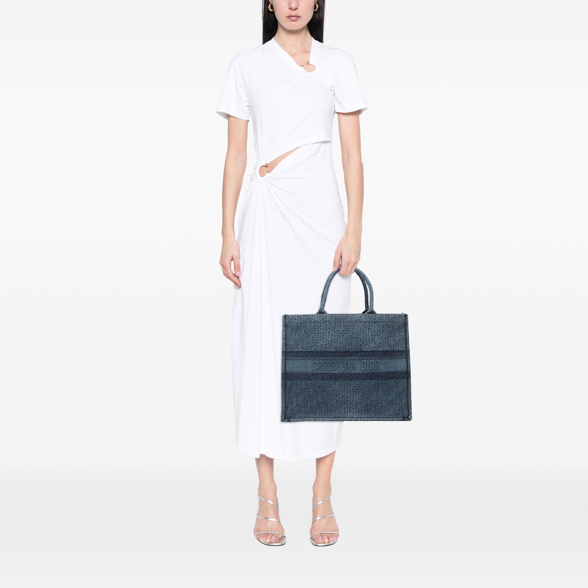 Dior Dior Large Oblique Denim Book Tote Size ONE SIZE - 7 Thumbnail