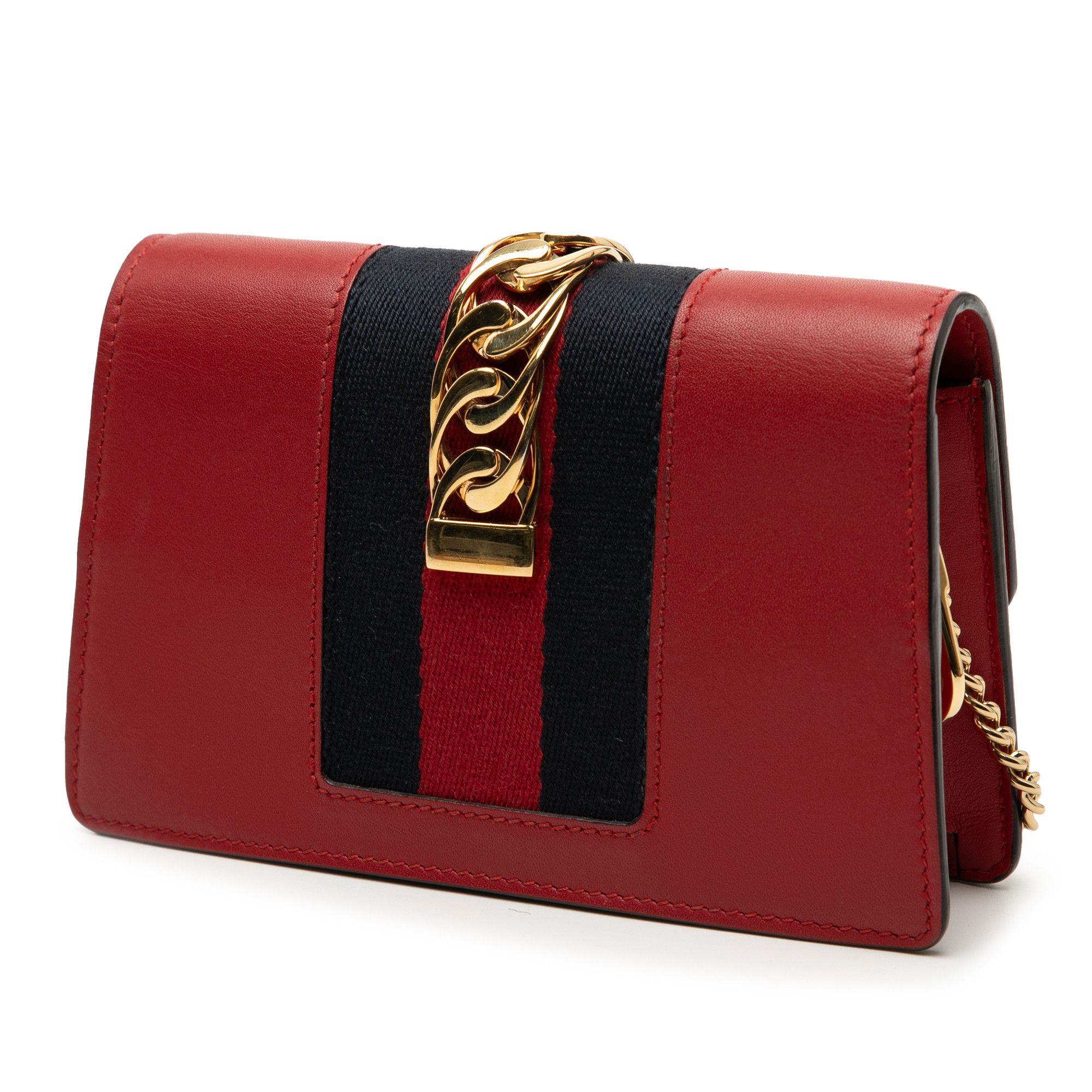 Gucci Gucci Super Mini Leather Sylvie Chain Crossbody Size ONE SIZE - 2 Thumbnail