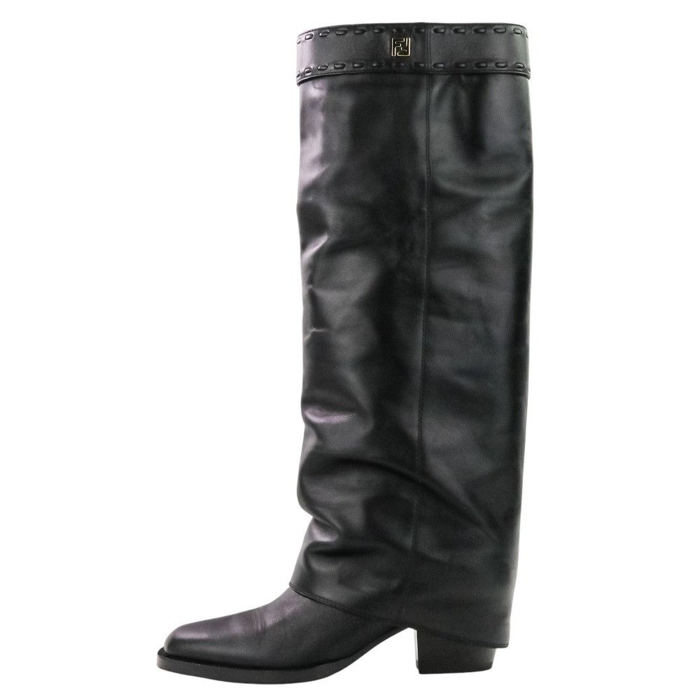 Fendi Fendi Fendi Minerva Leather Long Boots Leather Shoes 8W8566 DUTY FREE for USA Size ONE SIZE - 3 Thumbnail