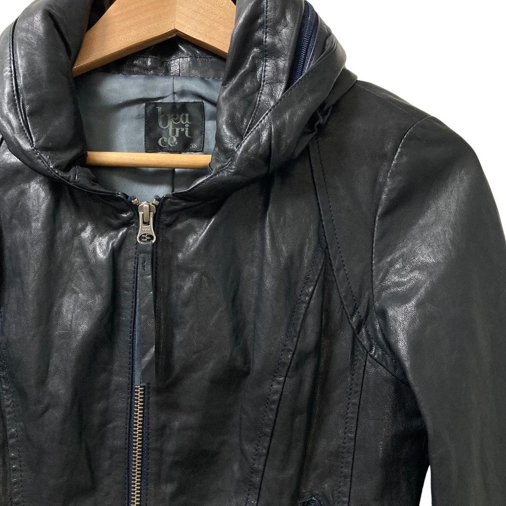 Other Other BEATRICE Lamb Leather Hooded Jacket Leather Outerwear DUTY FREE for USA Size ONE SIZE - 2 Thumbnail