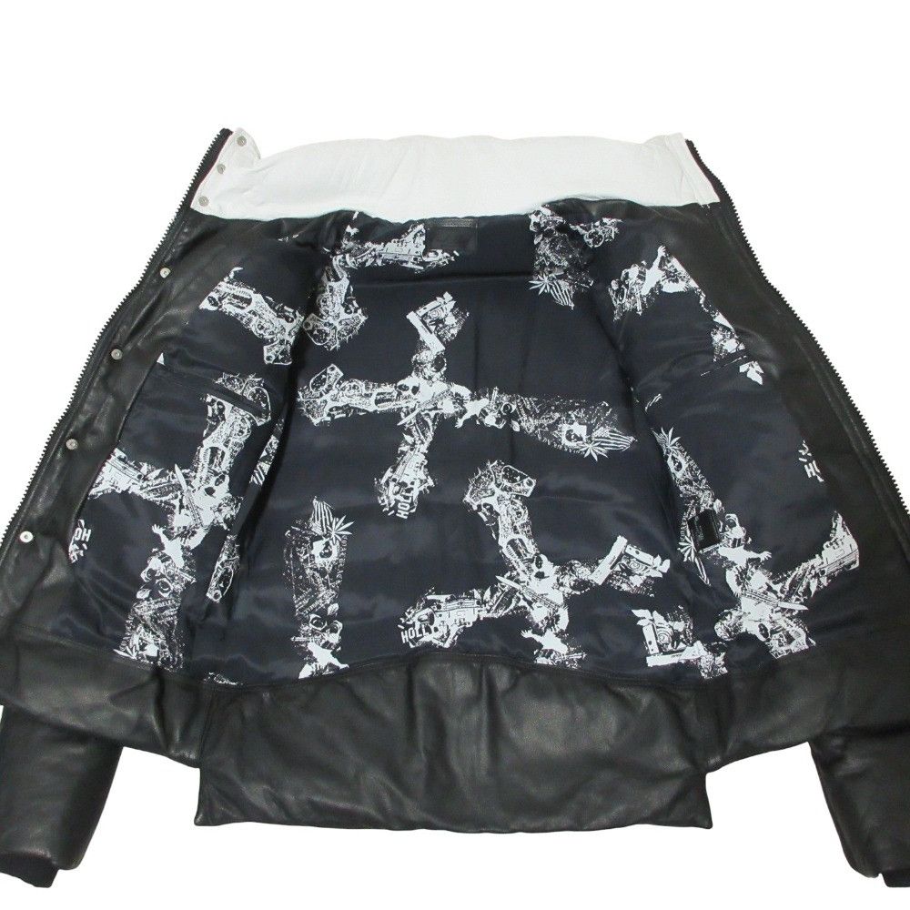 Other Other Coal Black Leather Down Jacket Leather Outerwear DUTY FREE for USA Size ONE SIZE - 7 Thumbnail