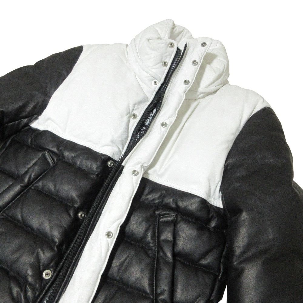 Other Other Coal Black Leather Down Jacket Leather Outerwear DUTY FREE for USA Size ONE SIZE - 5 Thumbnail