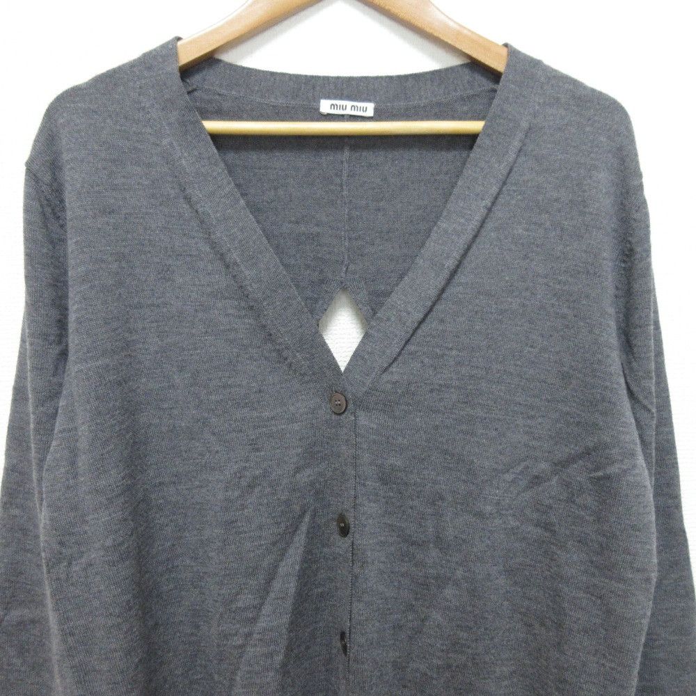 Miu Miu Miu Miu Miu Miu V-Neck Wool Cardigan Others Tops DUTY FREE for USA Size ONE SIZE - 3 Thumbnail