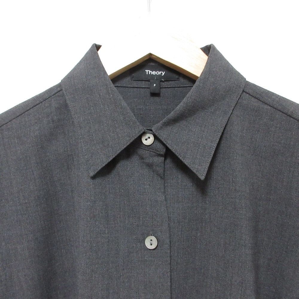 Theory Theory Theory TRACEABLE WOOL N Straight Shirt Wool Shirt Others Tops DUTY FREE for USA Size ONE SIZE - 3 Thumbnail