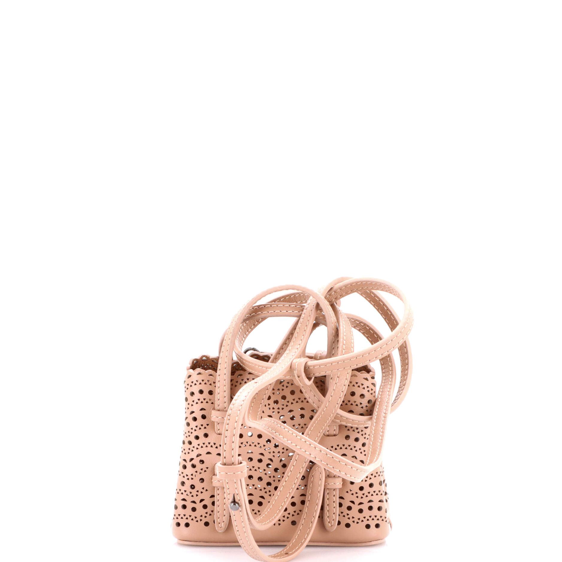 Alaia Mina Tote Laser Cut Leather Mini Size ONE SIZE - 2 Thumbnail