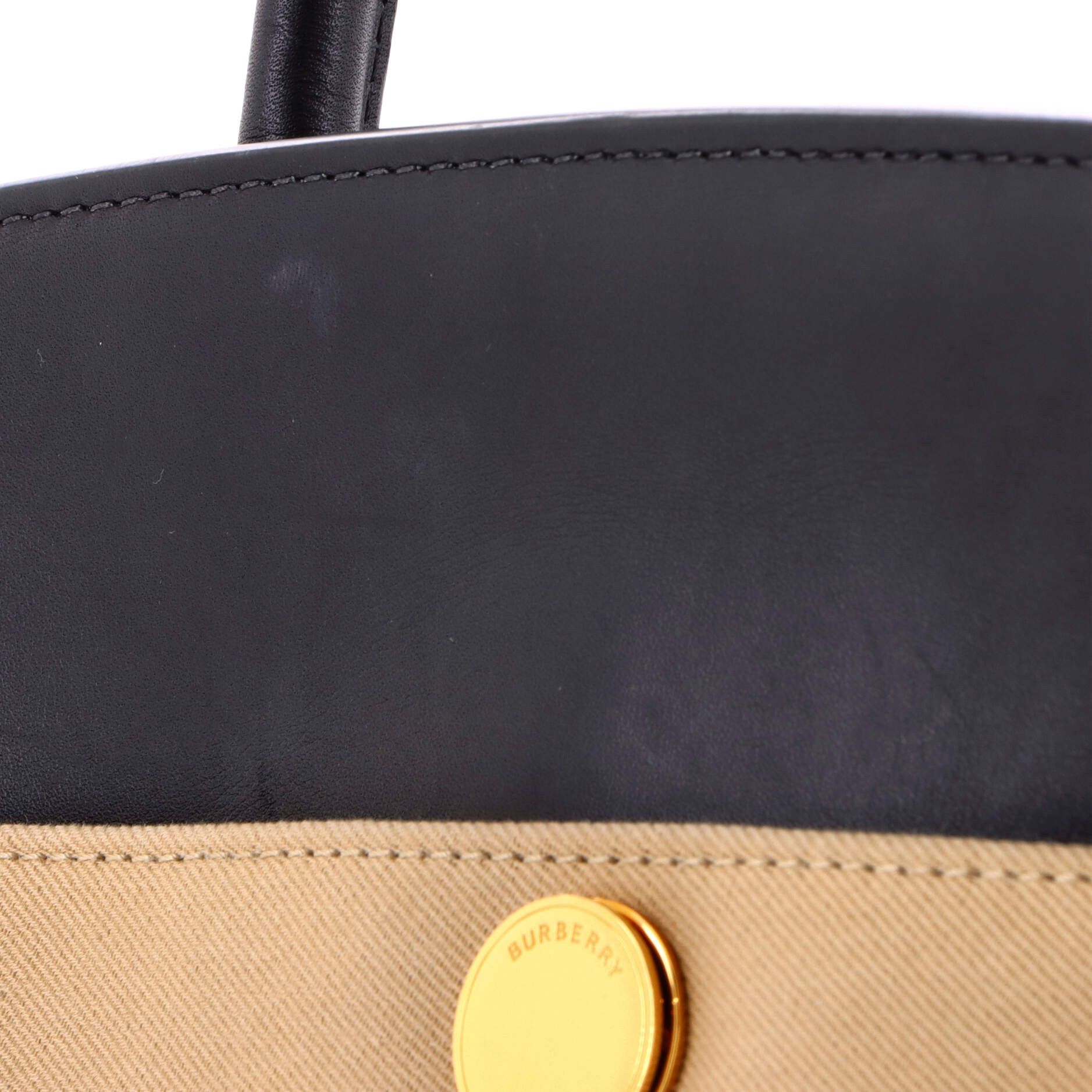 Burberry Society Top Handle Bag Canvas with Leather Large Size ONE SIZE - 5 Thumbnail