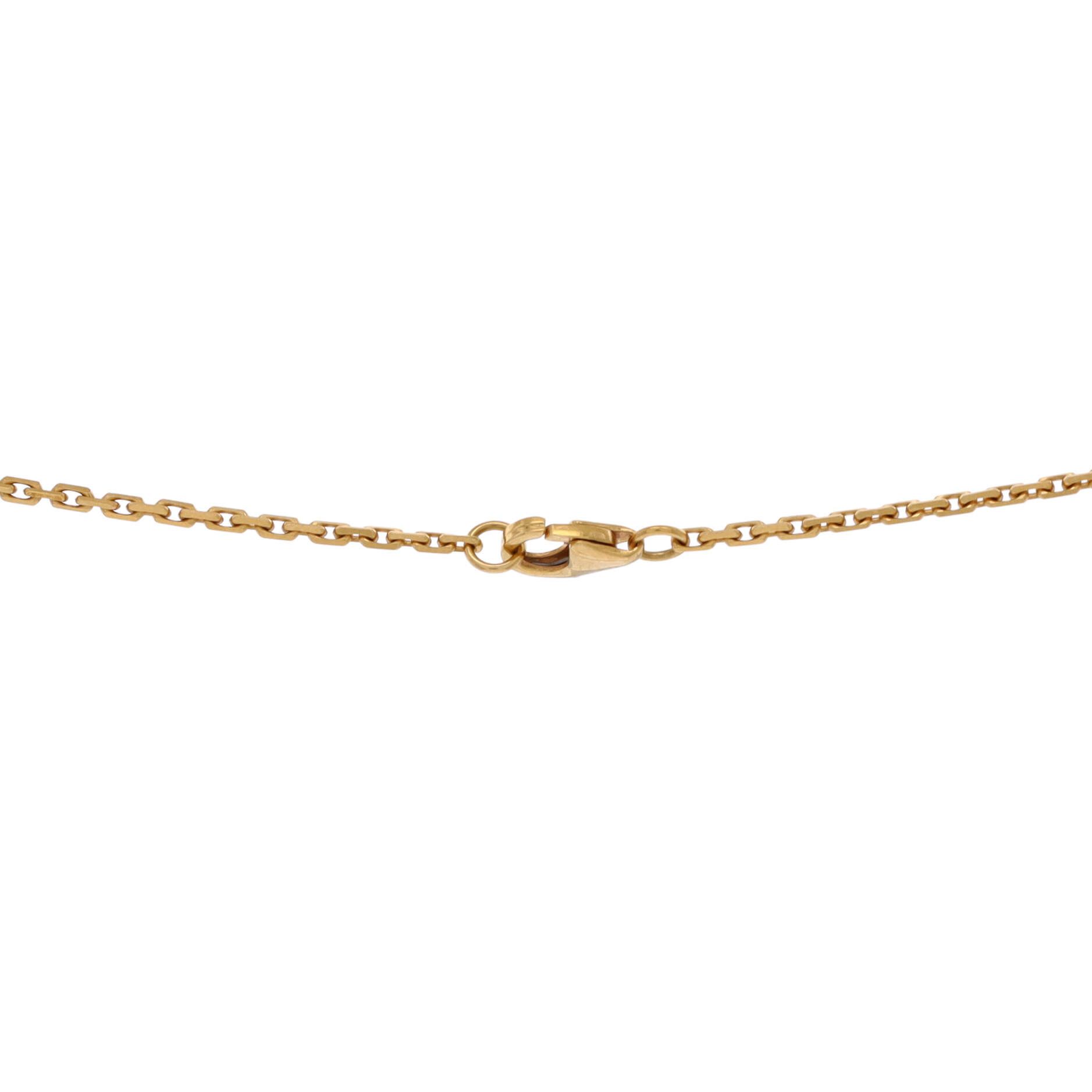 Cartier Love Interlocking Necklace 18K Yellow Gold and Diamo Size ONE SIZE - 2 Thumbnail