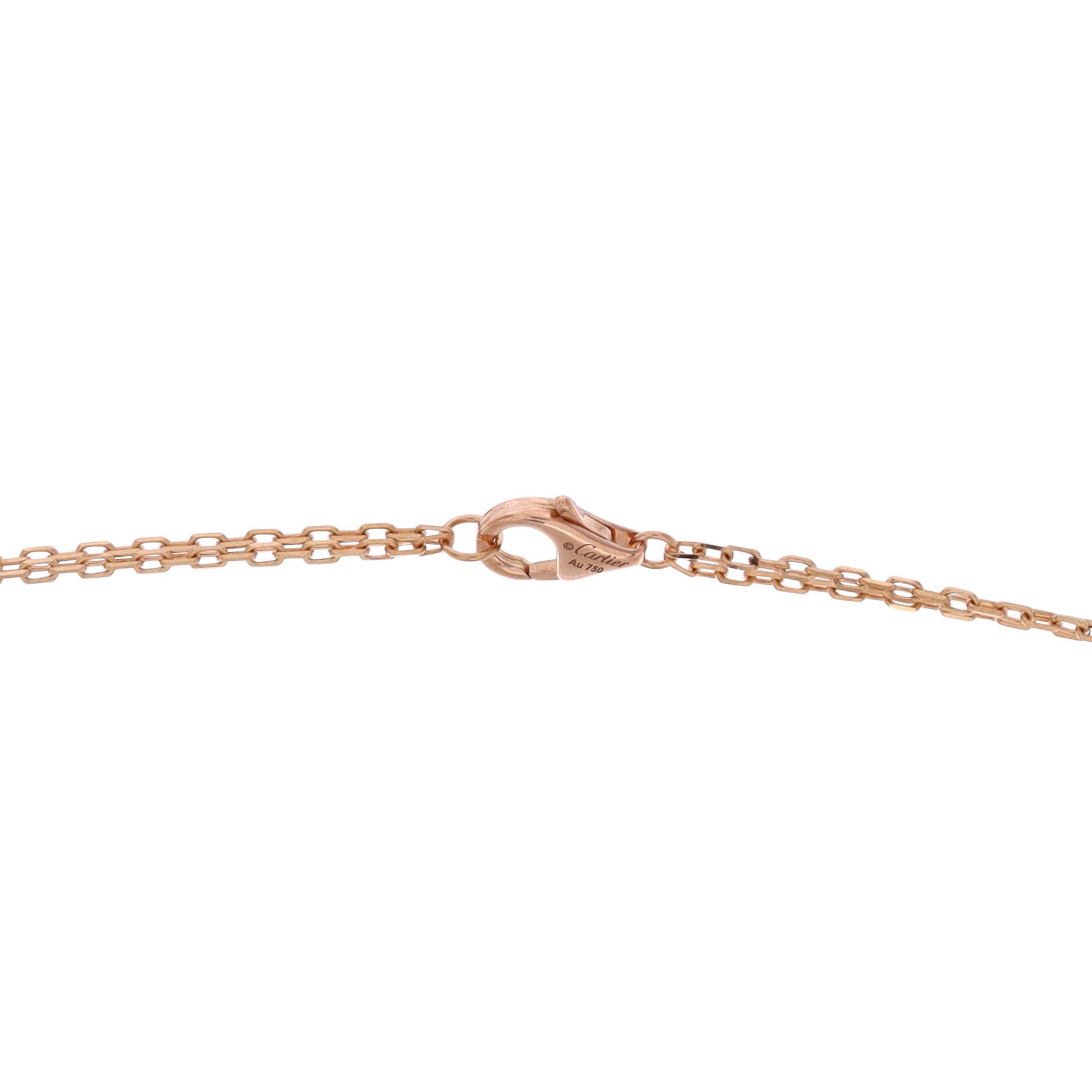 Cartier 2 Diamonds Love Pendant Necklace 18K Rose Gold and D Size ONE SIZE - 3 Thumbnail