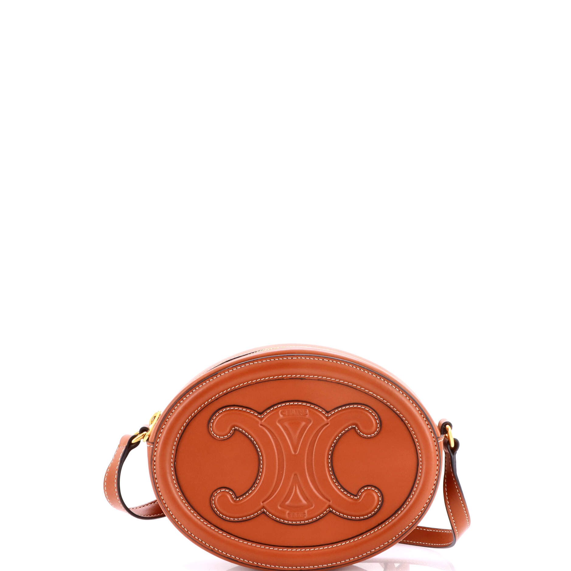 Celine Triomphe Oval Crossbody Bag Leather Size ONE SIZE - 2 Thumbnail