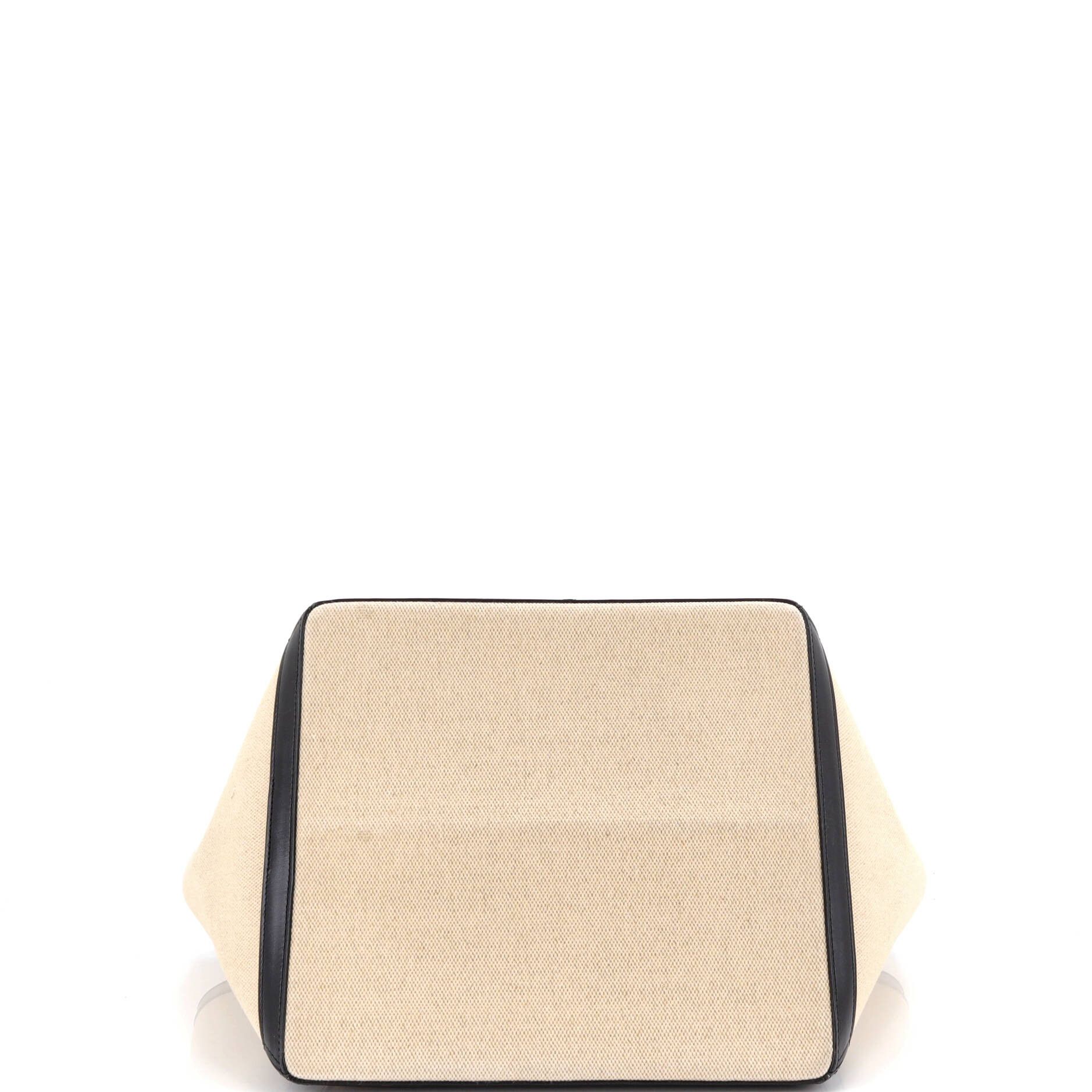 Celine Vertical Square Cabas Tote Canvas with Leather Large Size ONE SIZE - 3 Thumbnail