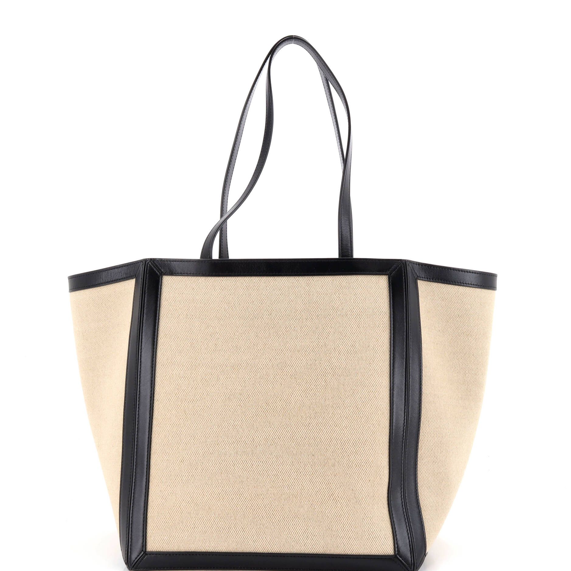 Celine Vertical Square Cabas Tote Canvas with Leather Large Size ONE SIZE - 2 Thumbnail
