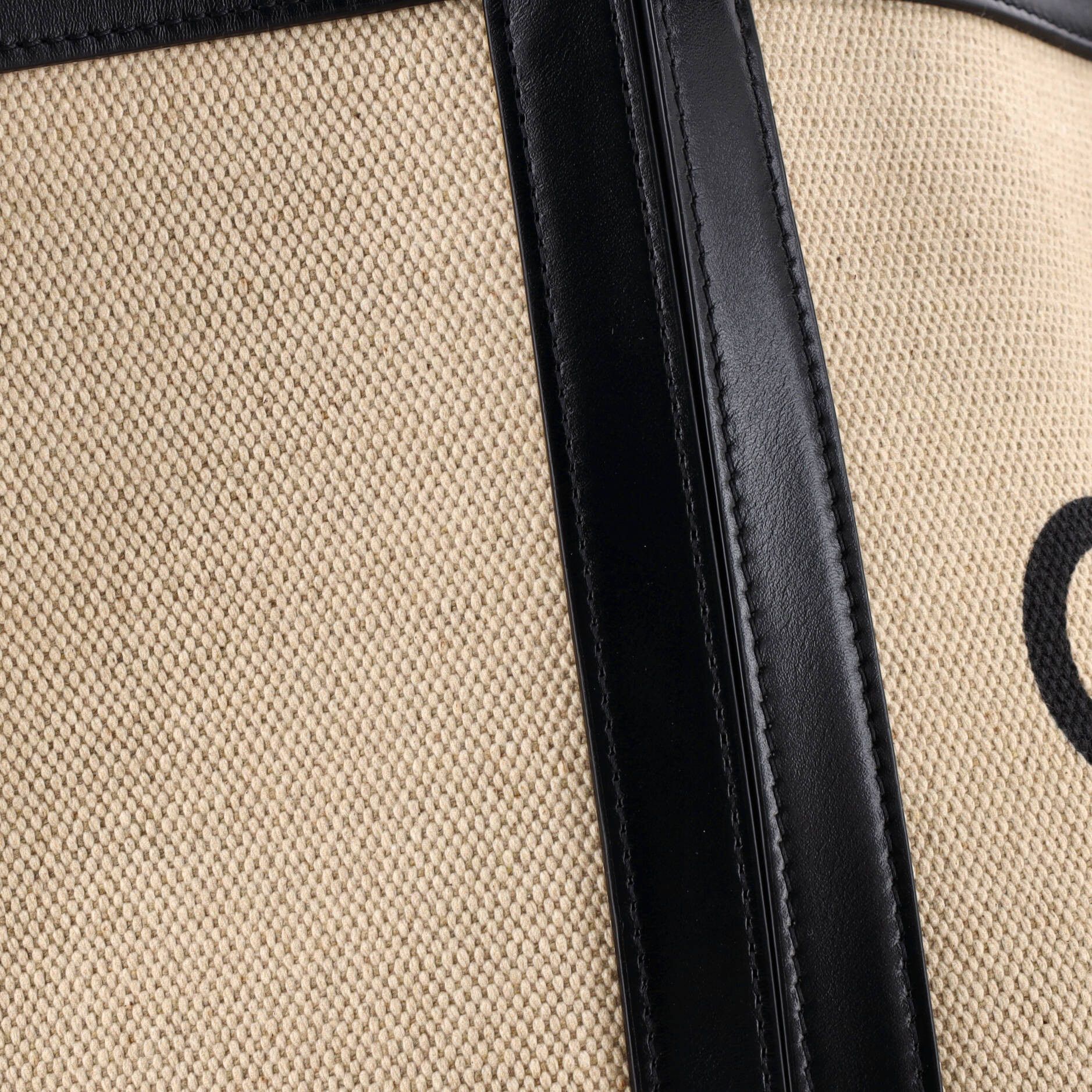 Celine Vertical Square Cabas Tote Canvas with Leather Large Size ONE SIZE - 4 Thumbnail