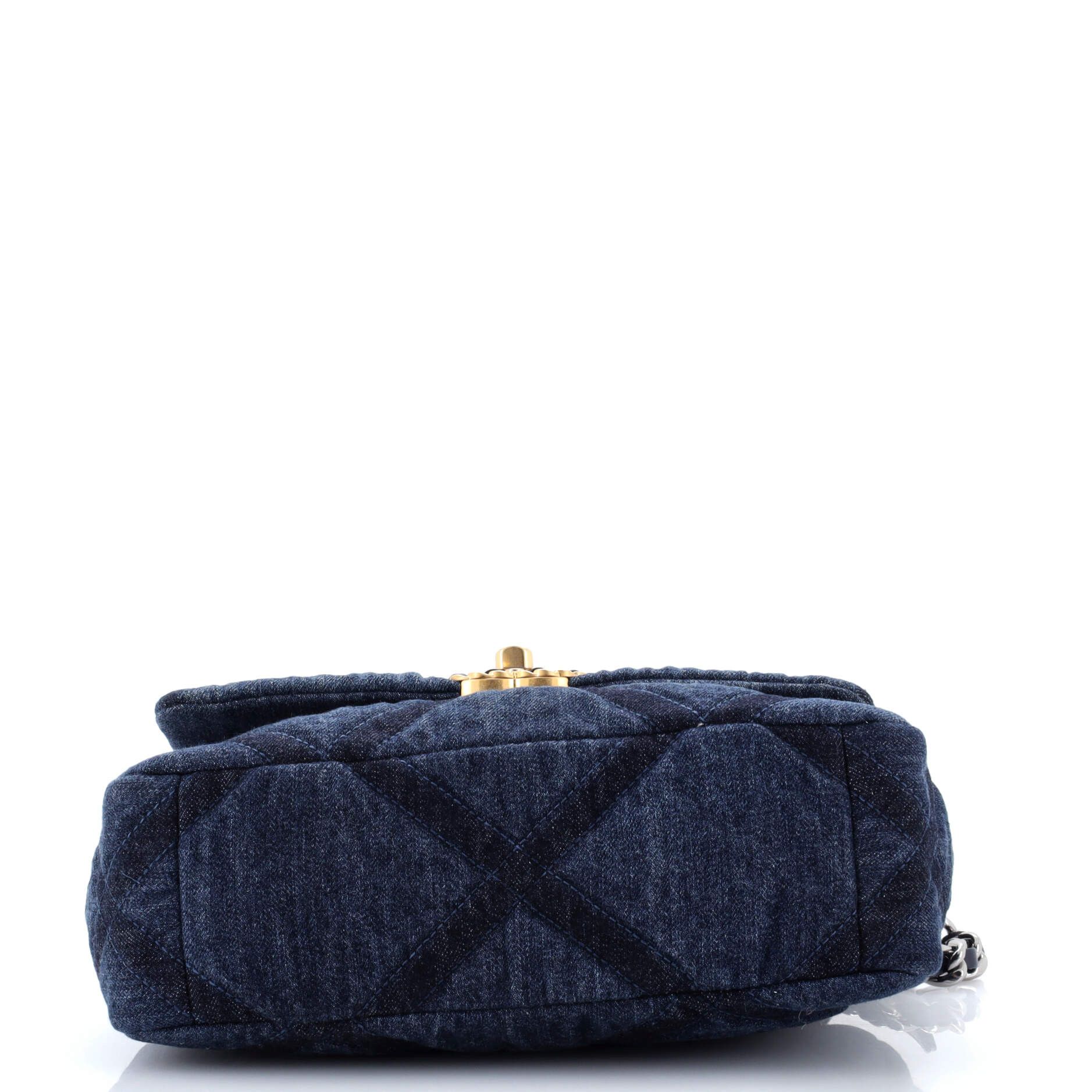 Chanel 19 Flap Bag Quilted Denim Medium Size ONE SIZE - 3 Thumbnail