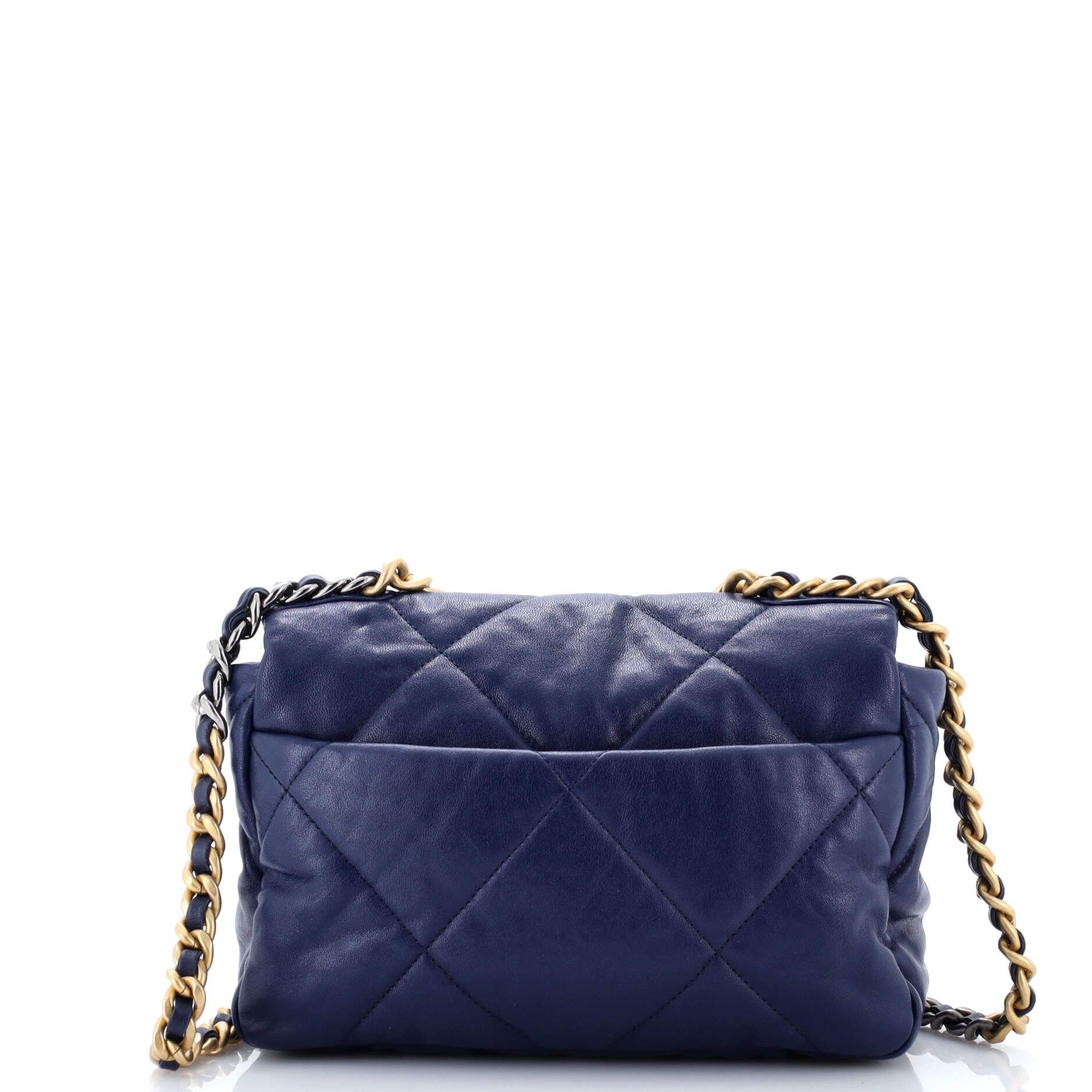 Chanel 19 Flap Bag Quilted Leather Medium Size ONE SIZE - 3 Thumbnail