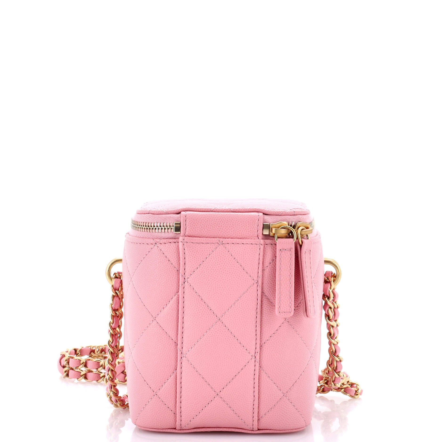 Chanel Vertical CC Link Vanity Case with Chain Quilted Cavia Size ONE SIZE - 2 Thumbnail