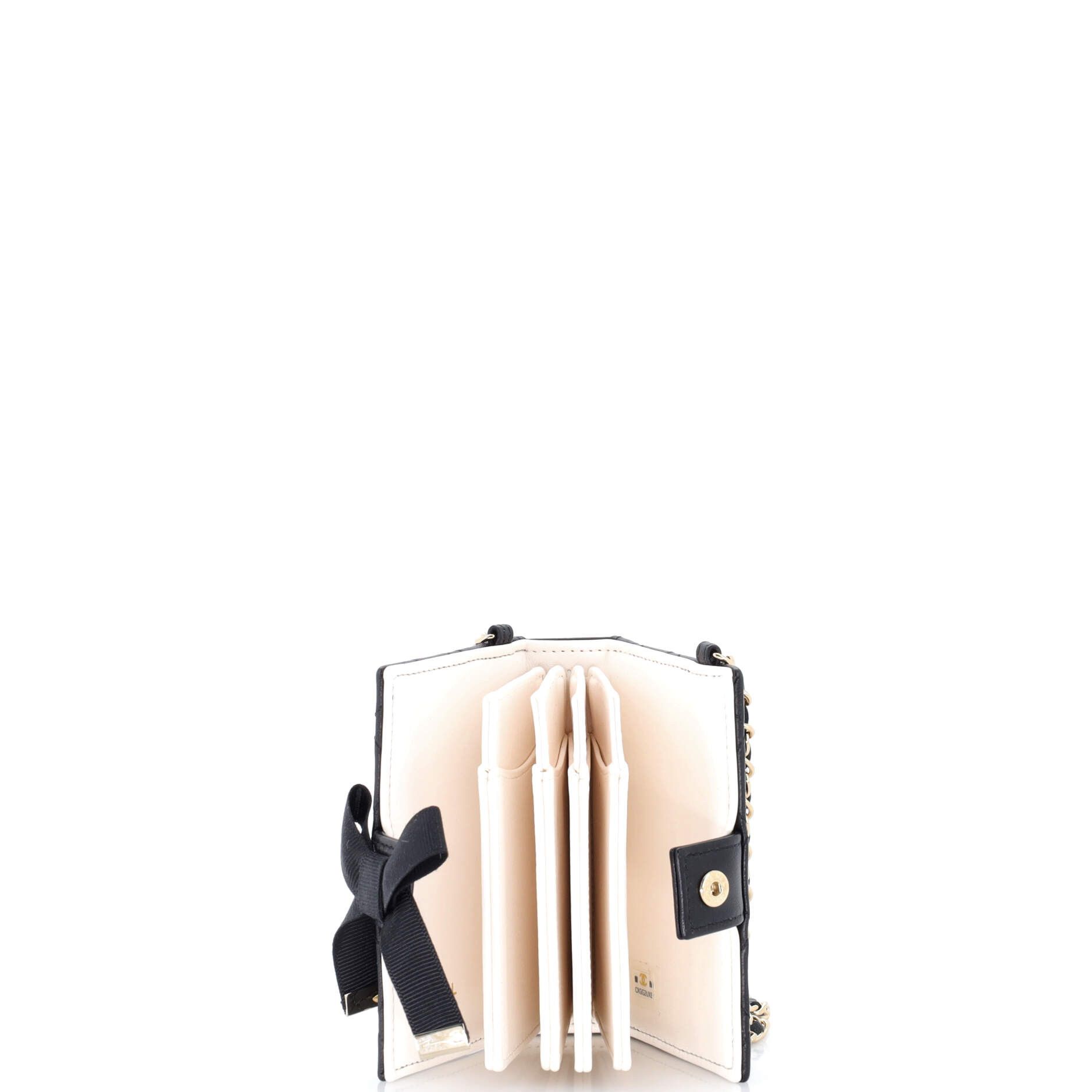 Chanel CC Book Card Holder with Chain Quilted Lambskin Size ONE SIZE - 4 Thumbnail