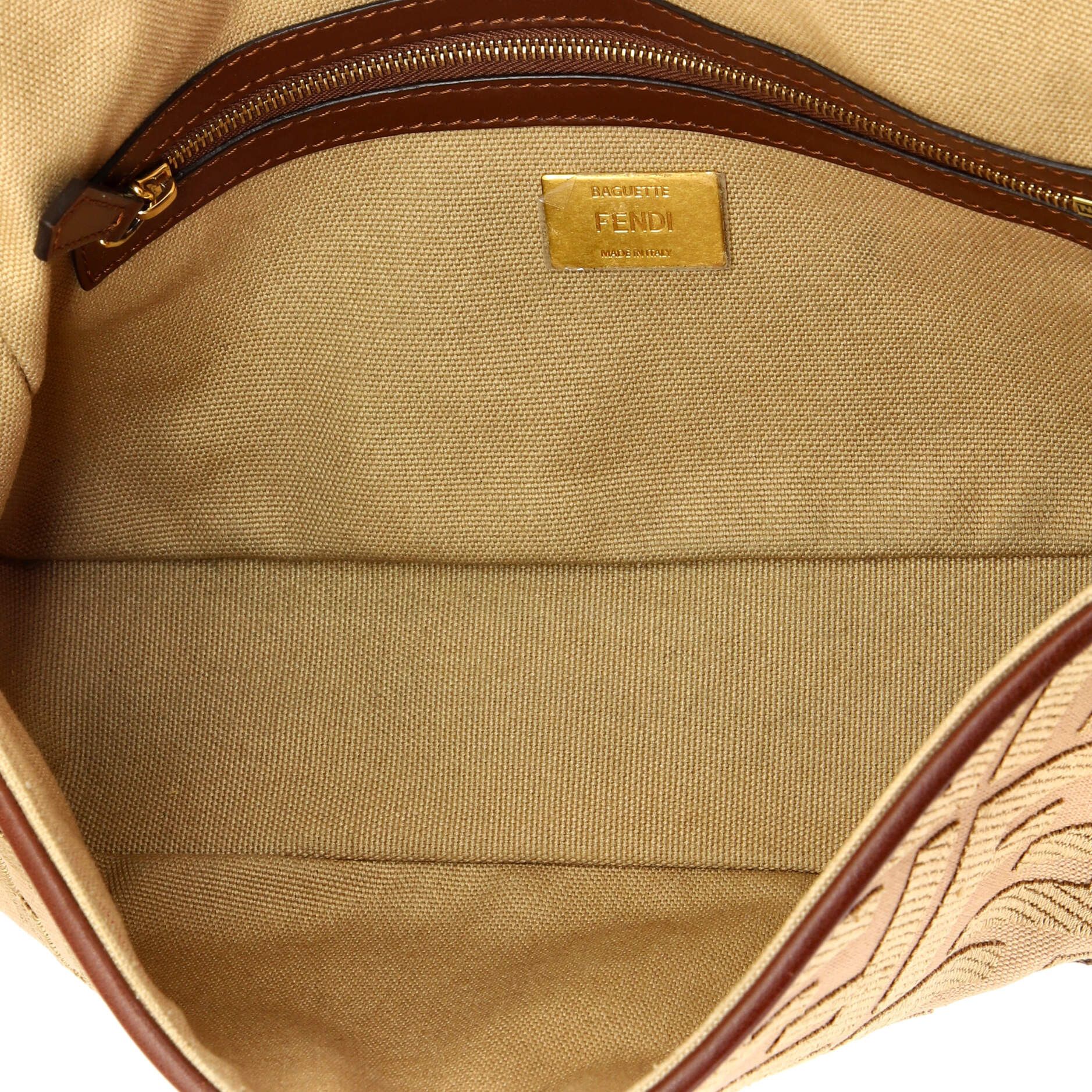 Fendi Baguette NM Bag Zucca Embroidered Canvas Medium Size ONE SIZE - 4 Thumbnail