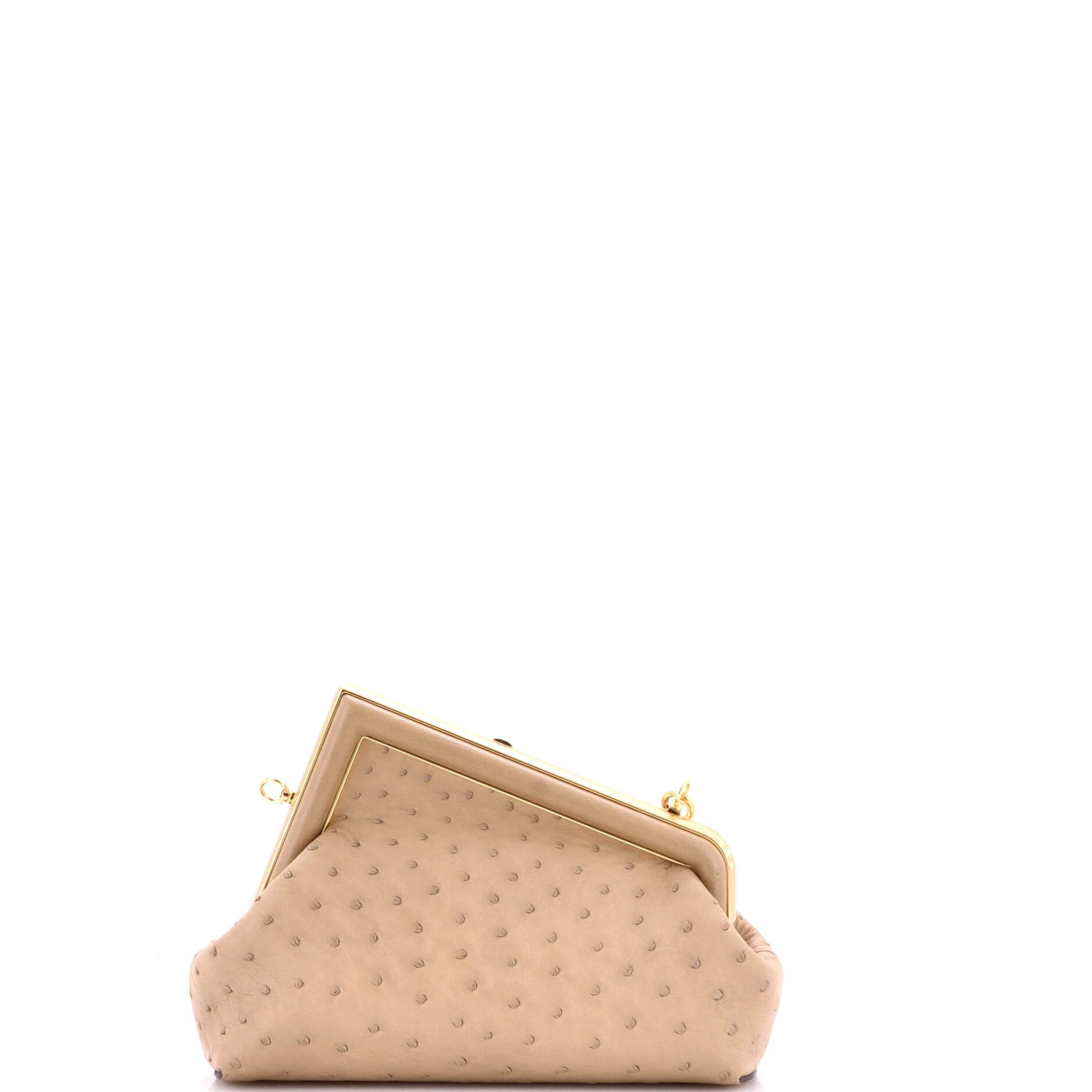 Fendi First Bag Ostrich Small Size ONE SIZE - 2 Thumbnail