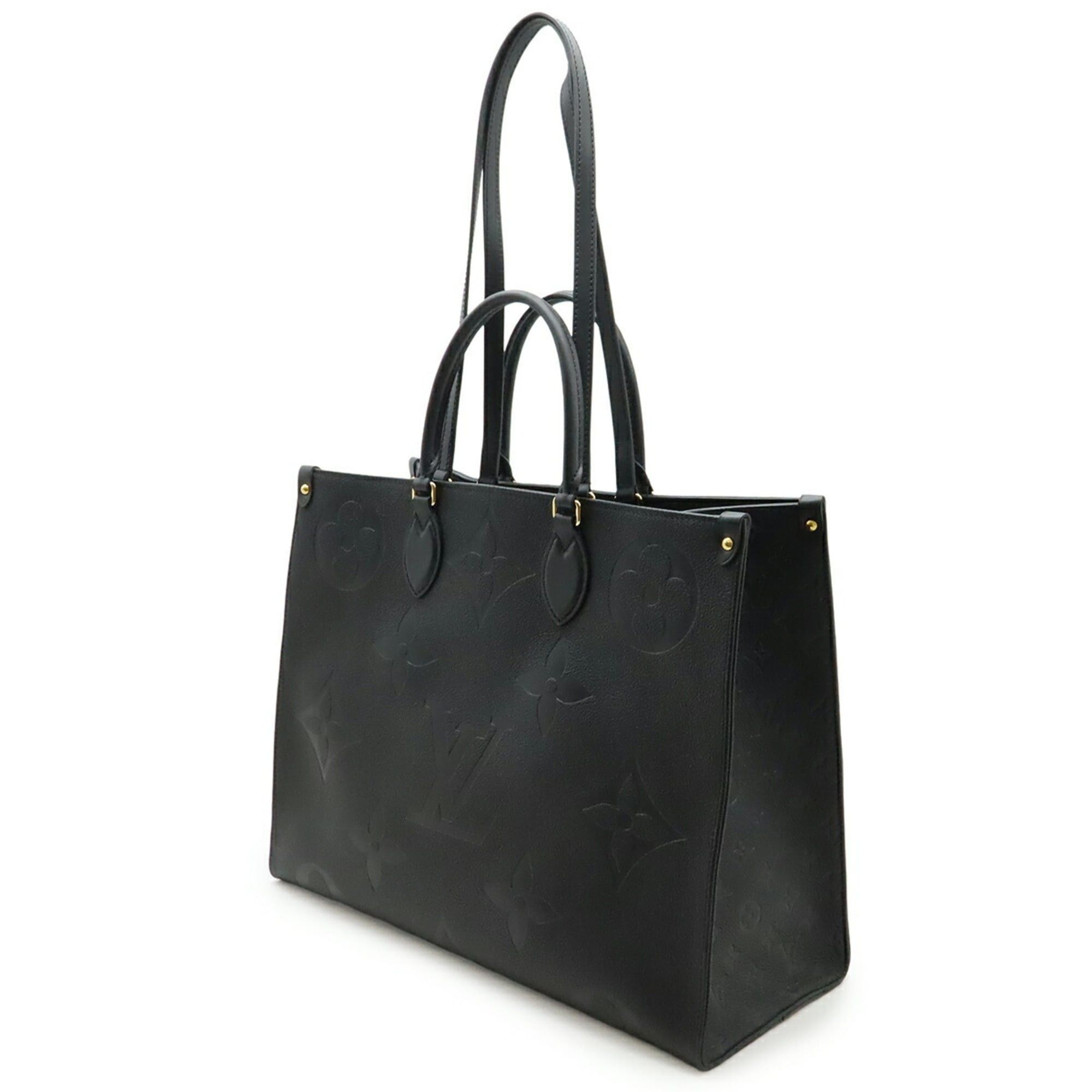Louis Vuitton LOUIS VUITTON Monogram Empreinte On the Go GM Tote Bag, Large Shoulder Noir Black, M44925 Size ONE SIZE - 3 Thumbnail