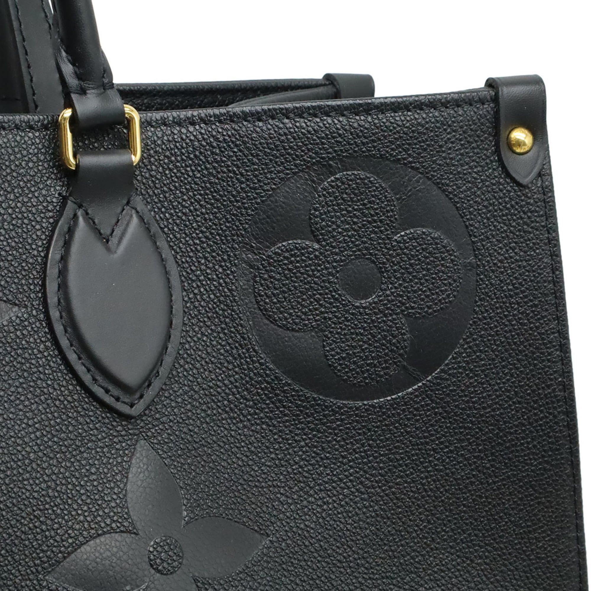 Louis Vuitton LOUIS VUITTON Monogram Empreinte On the Go GM Tote Bag, Large Shoulder Noir Black, M44925 Size ONE SIZE - 10 Thumbnail