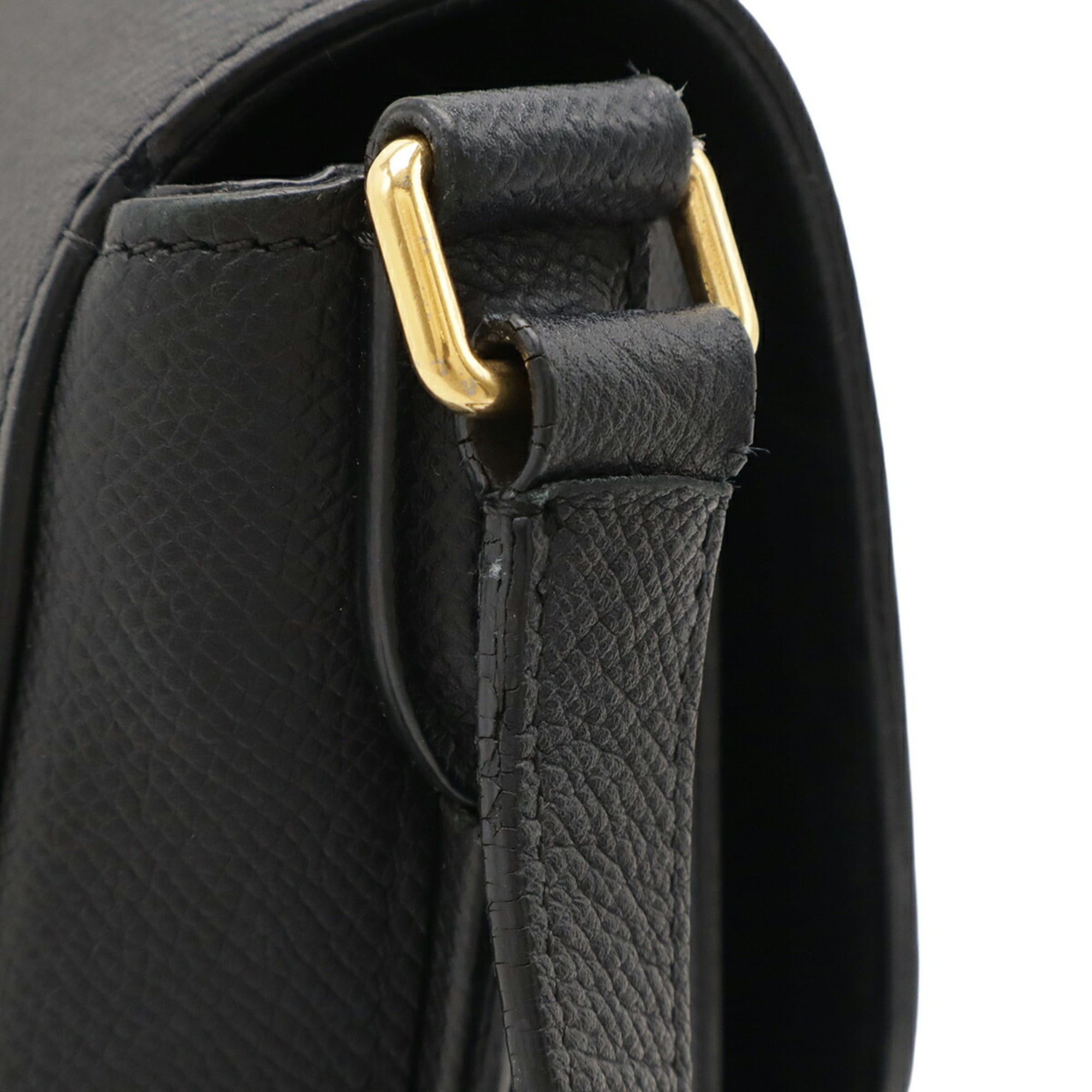 Celine CELINE Trotter Medium Shoulder Bag in Black Leather Size ONE SIZE - 5 Thumbnail