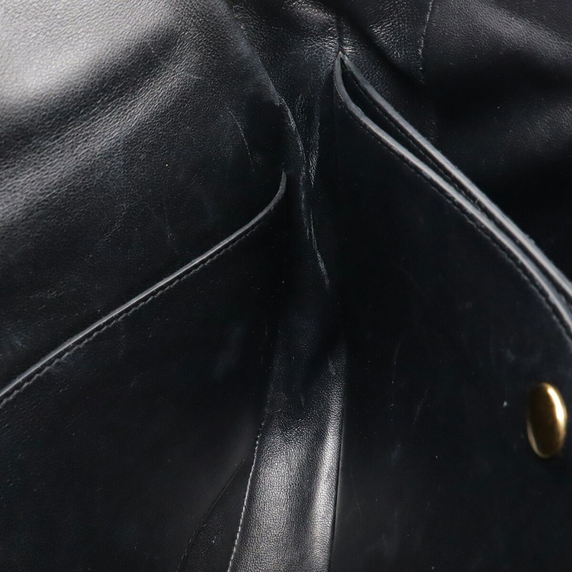 Celine CELINE Trotter Medium Shoulder Bag in Black Leather Size ONE SIZE - 9 Thumbnail