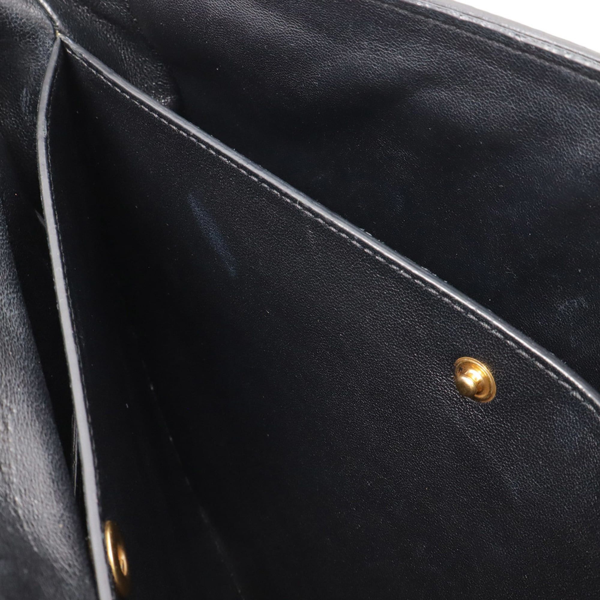 Celine CELINE Trotter Medium Shoulder Bag in Black Leather Size ONE SIZE - 8 Thumbnail